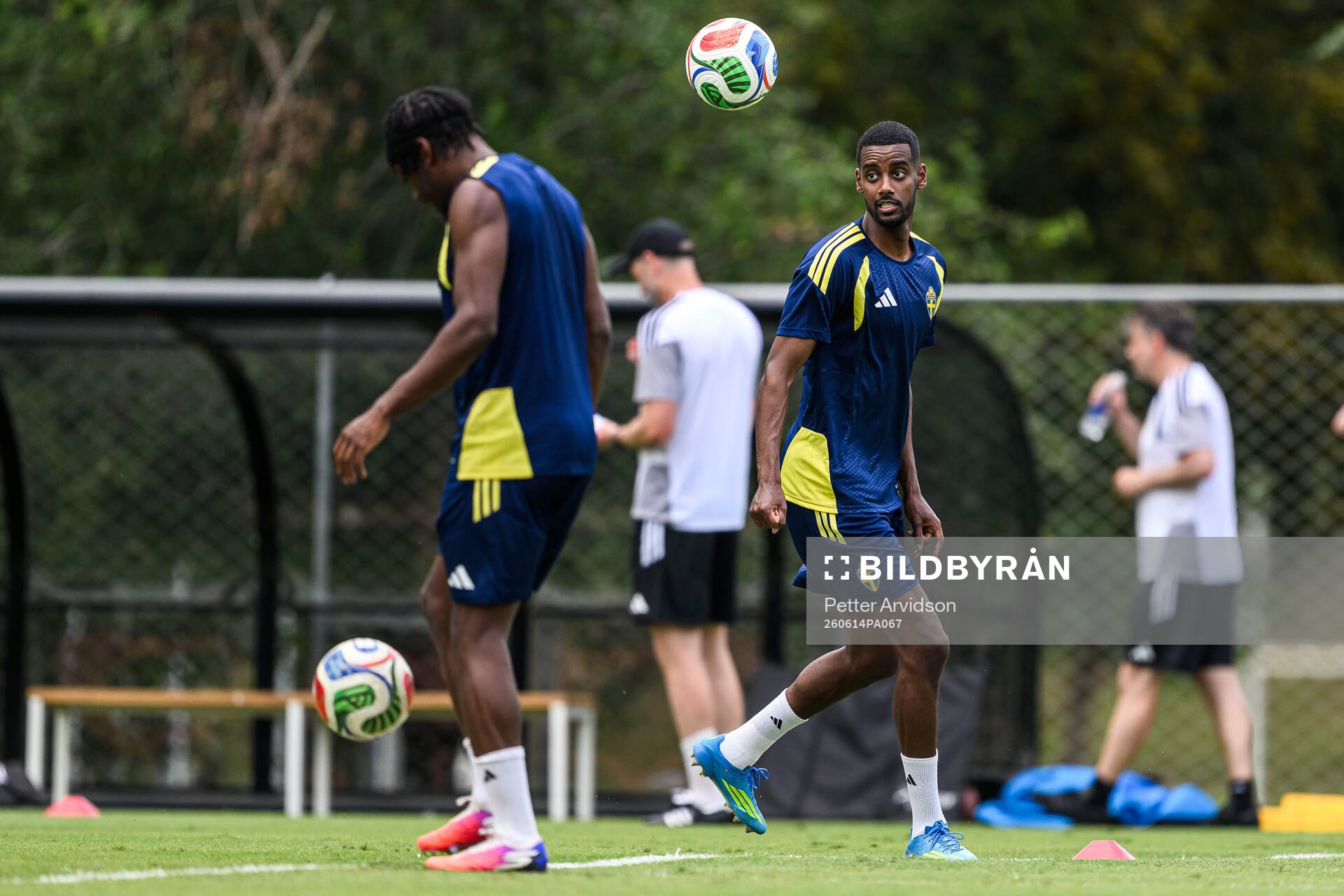 Alexander Isak of the Swedish national football team at a
