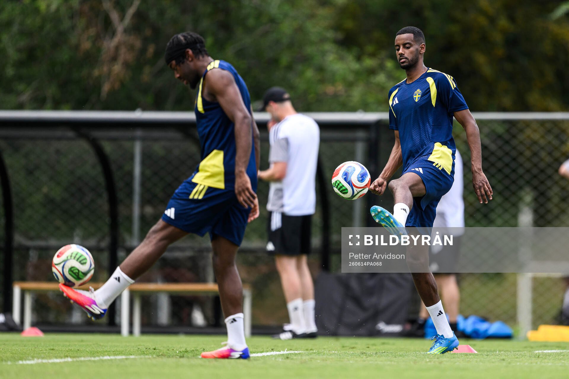 Alexander Isak of the Swedish national football team at a