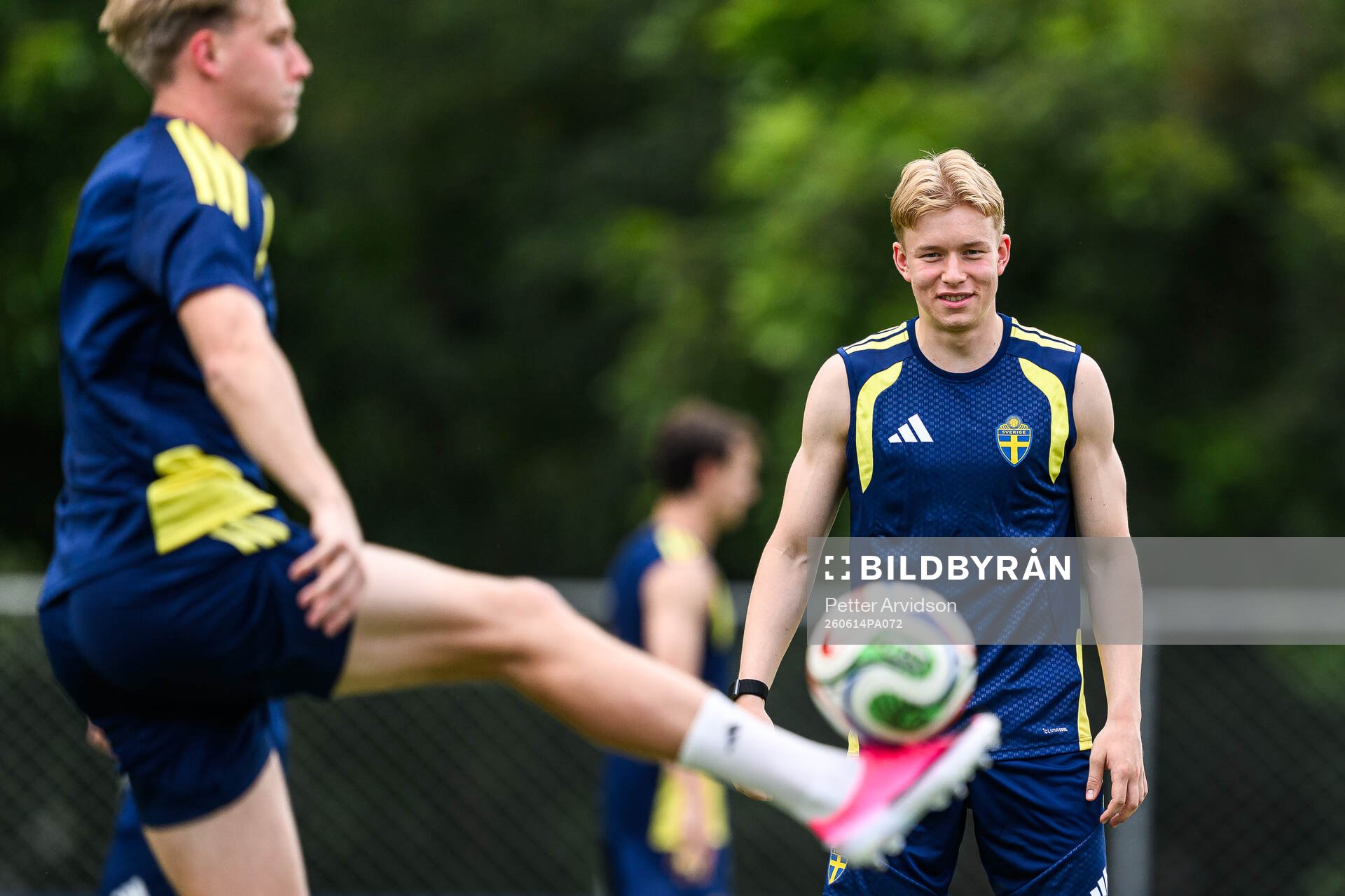 Daniel Svensson of the Swedish national football team at a