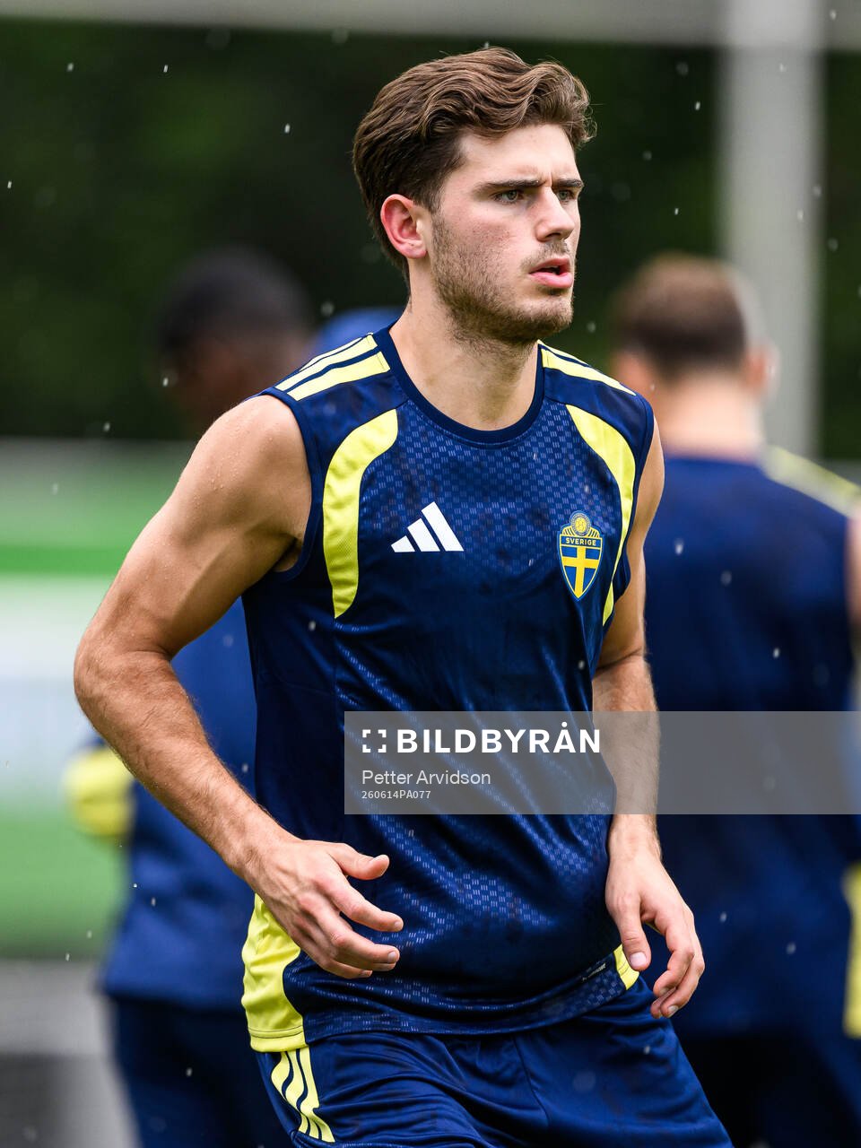 Besfort Zeneli of the Swedish national football team at a