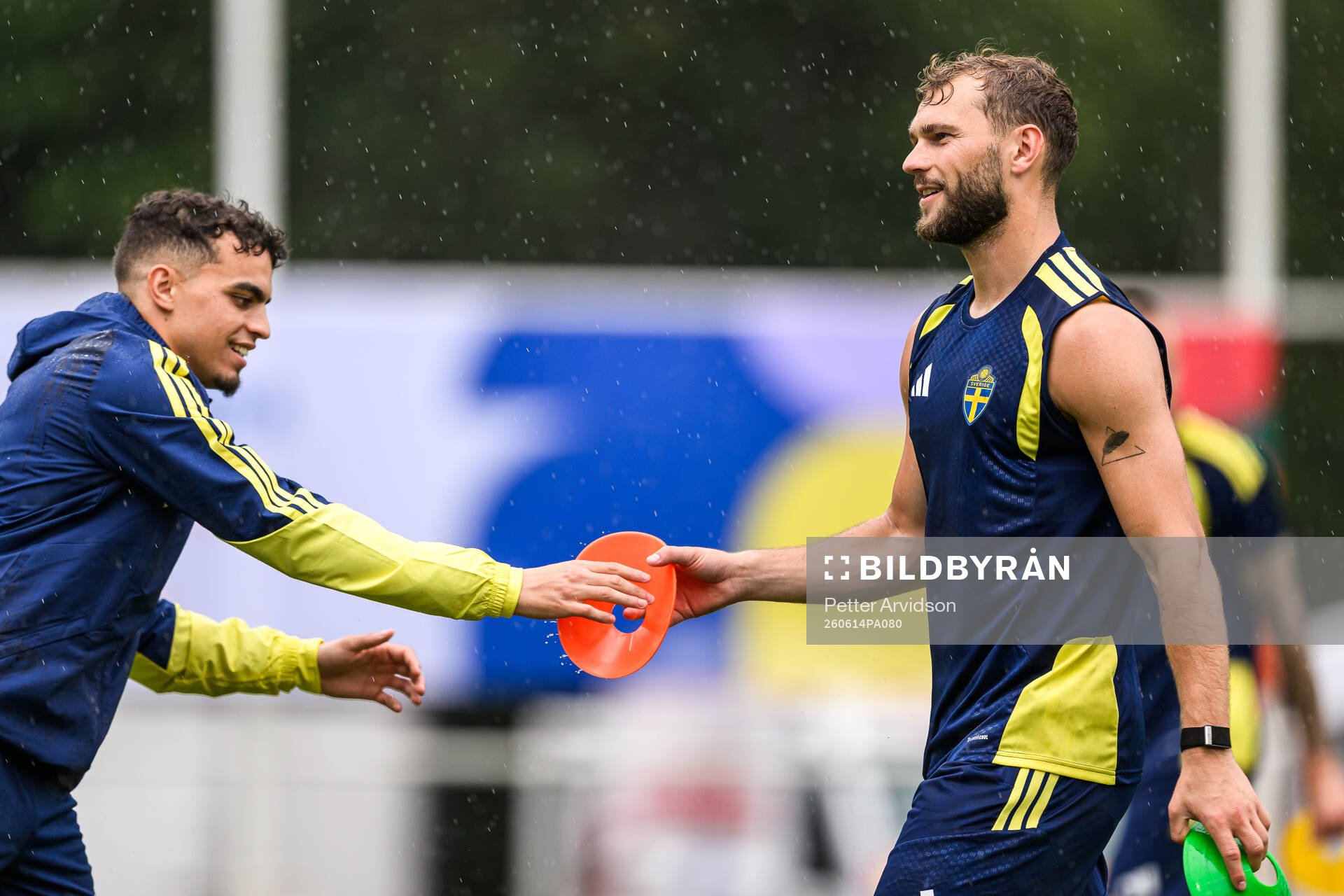 Yasin Ayari and Jesper Karlström of the Swedish national