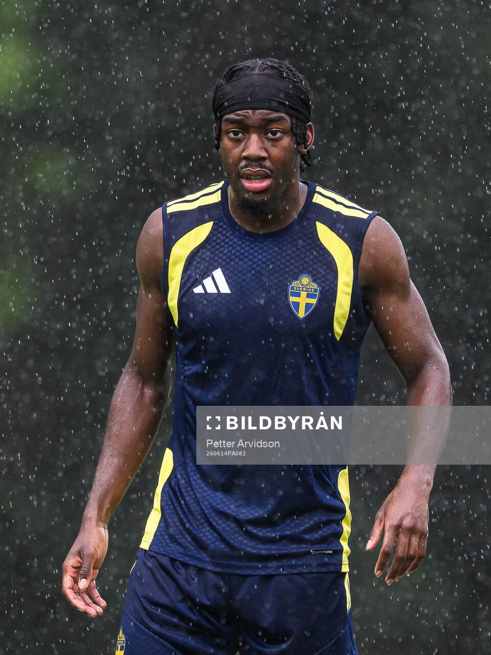 Anthony Elanga of the Swedish national football team at a