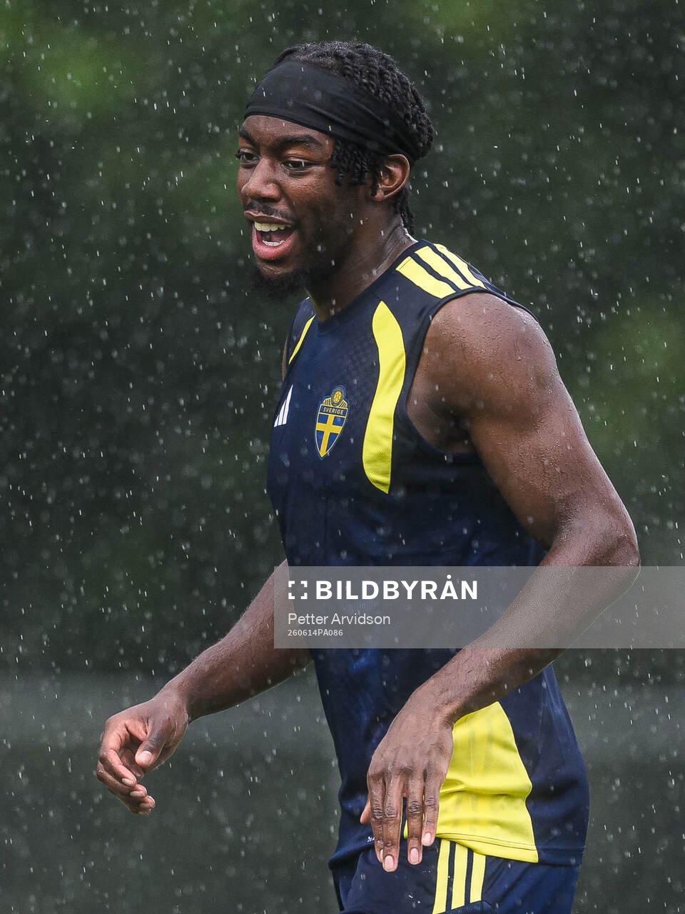 Anthony Elanga of the Swedish national football team at a