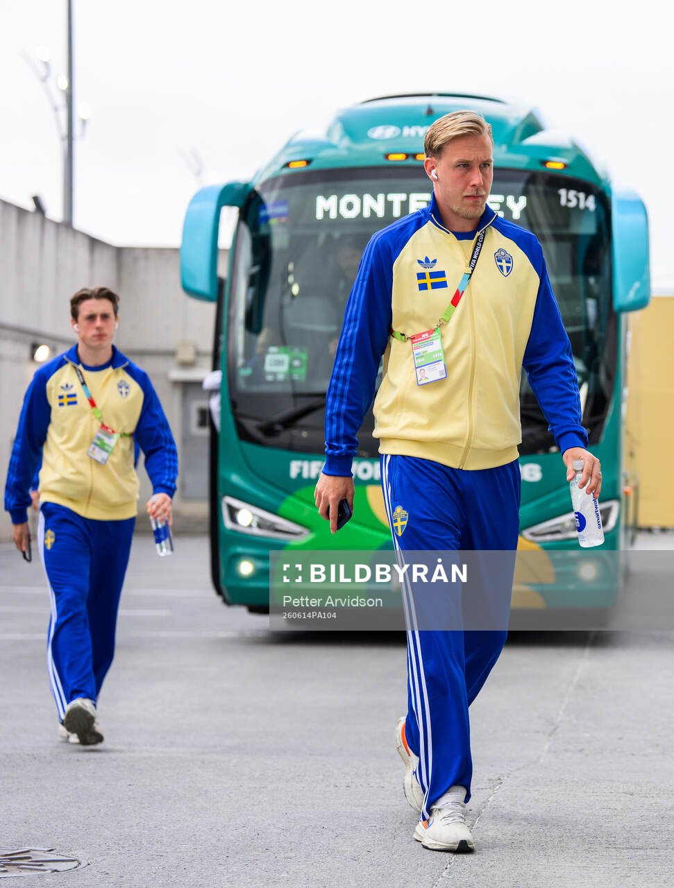 Herman Johansson of Sweden arrives at Estadio Monterrey