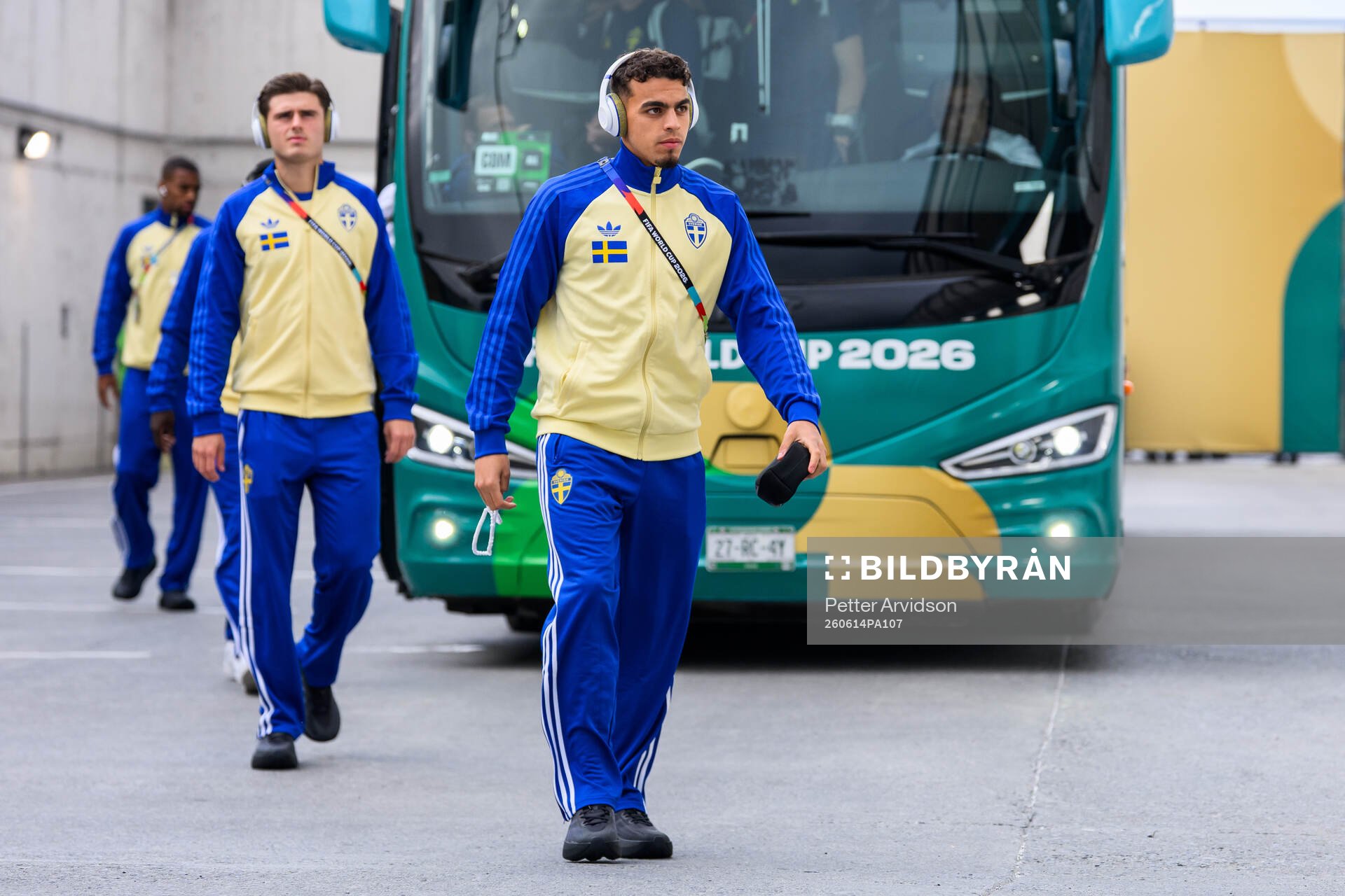 Yasin Ayari of Sweden arrives at Estadio Monterrey