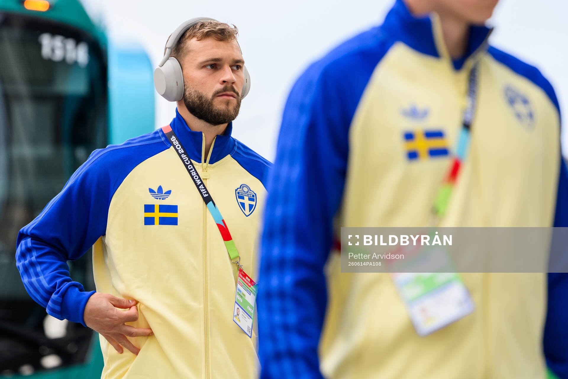 Jesper Karlström of Sweden arrives at Estadio Monterrey