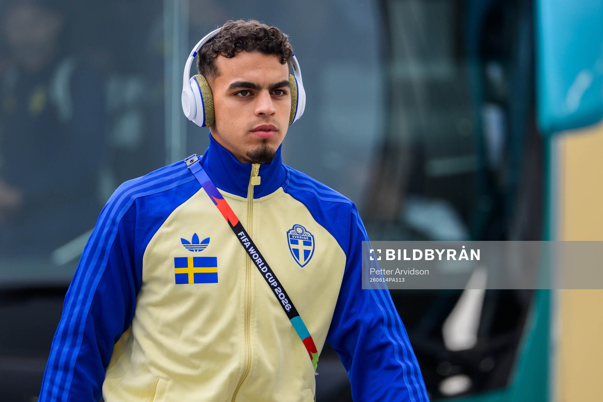 Yasin Ayari of Sweden arrives at Estadio Monterrey
