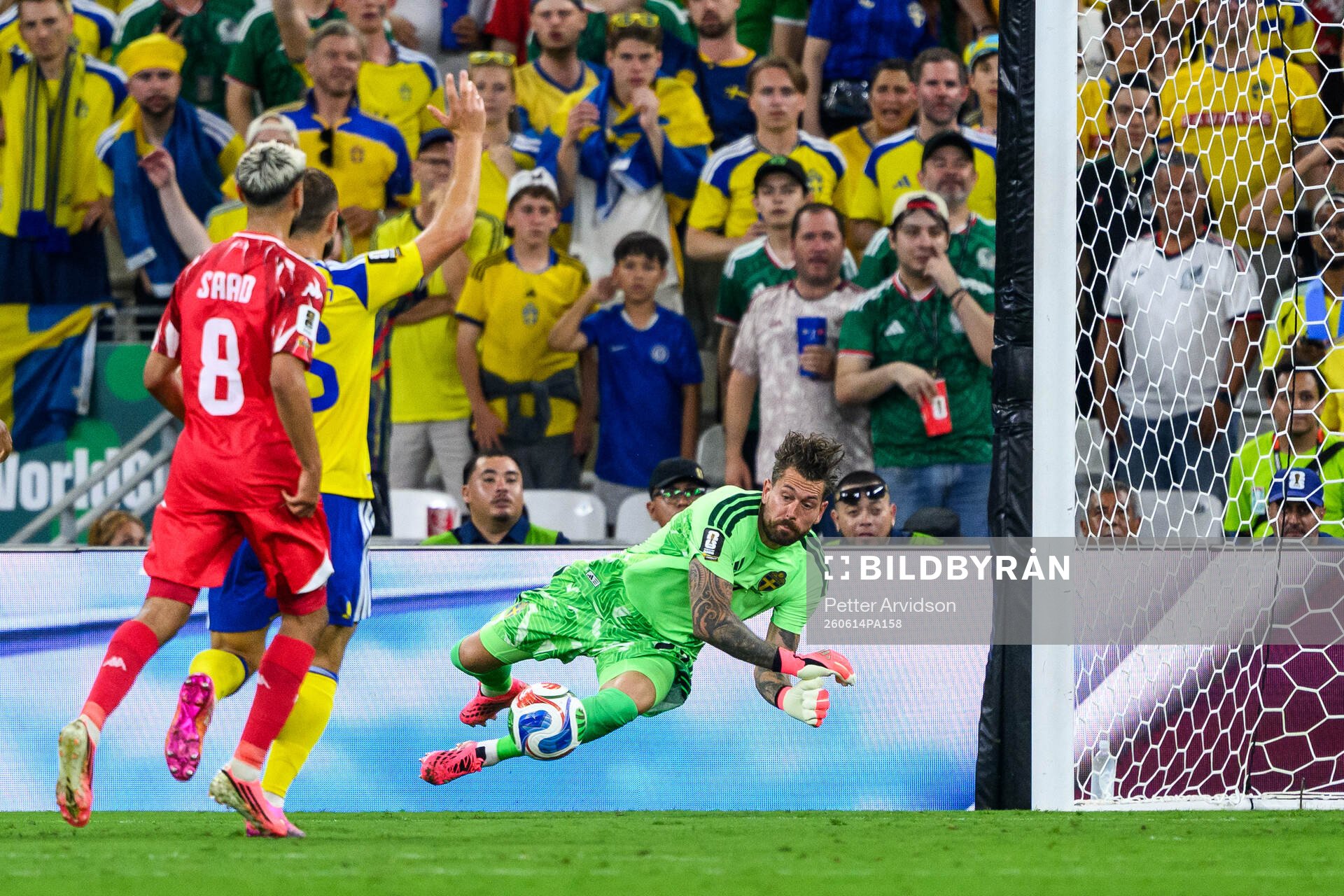 goalkeeper Kristoffer Nordfeldt of Sweden
