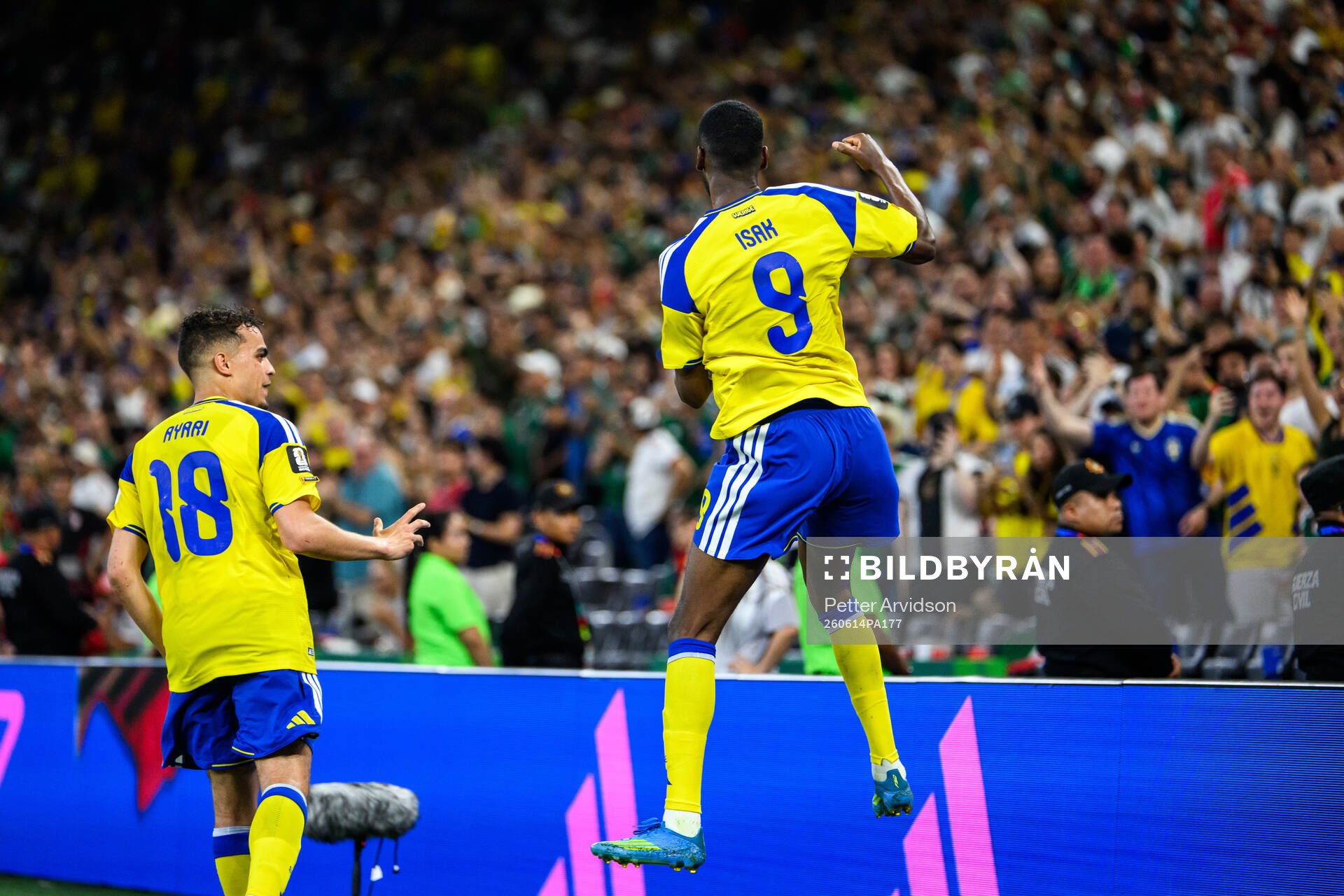 Alexander Isak of Sweden celebrates