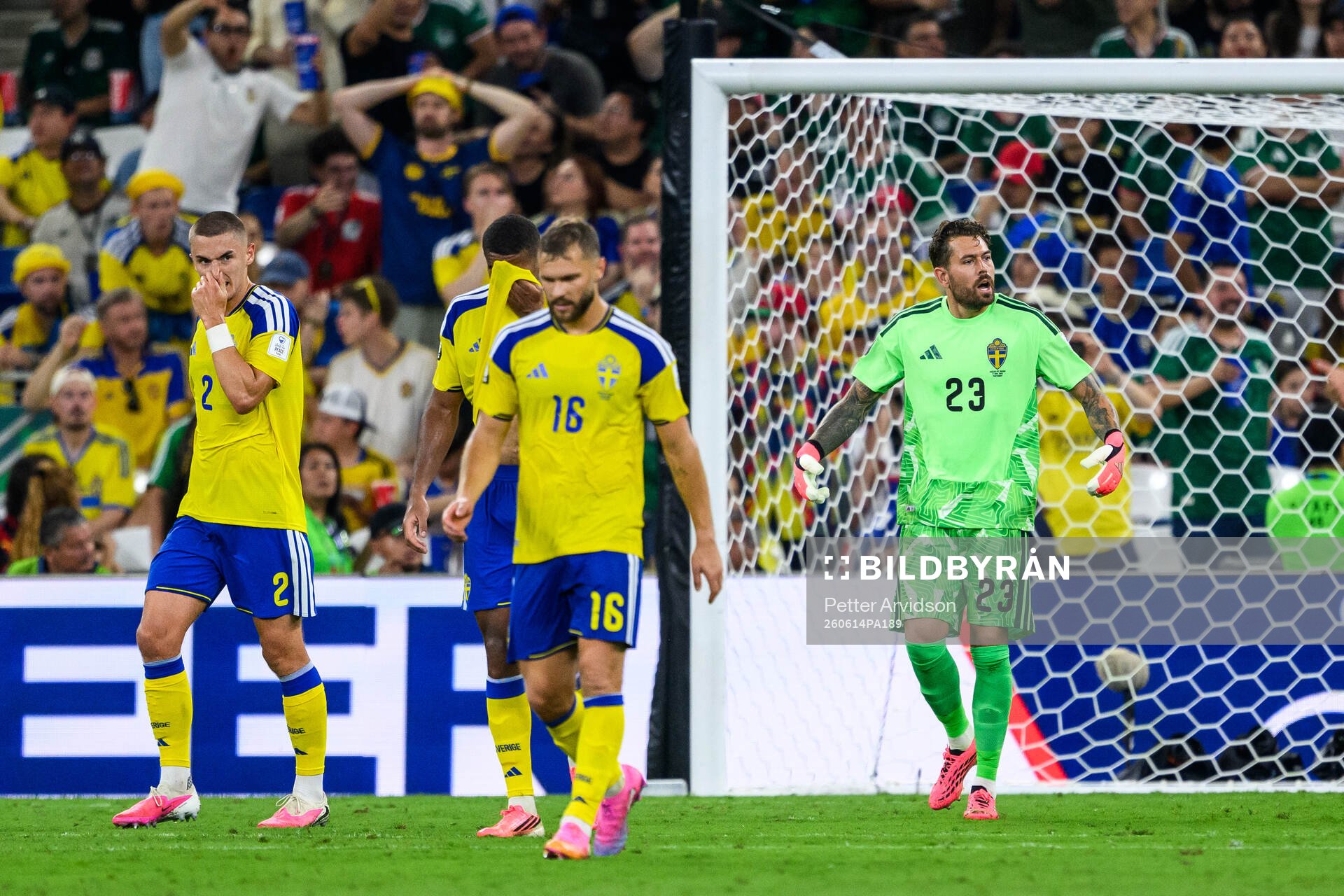 goalkeeper Kristoffer Nordfeldt of Sweden looks dejected