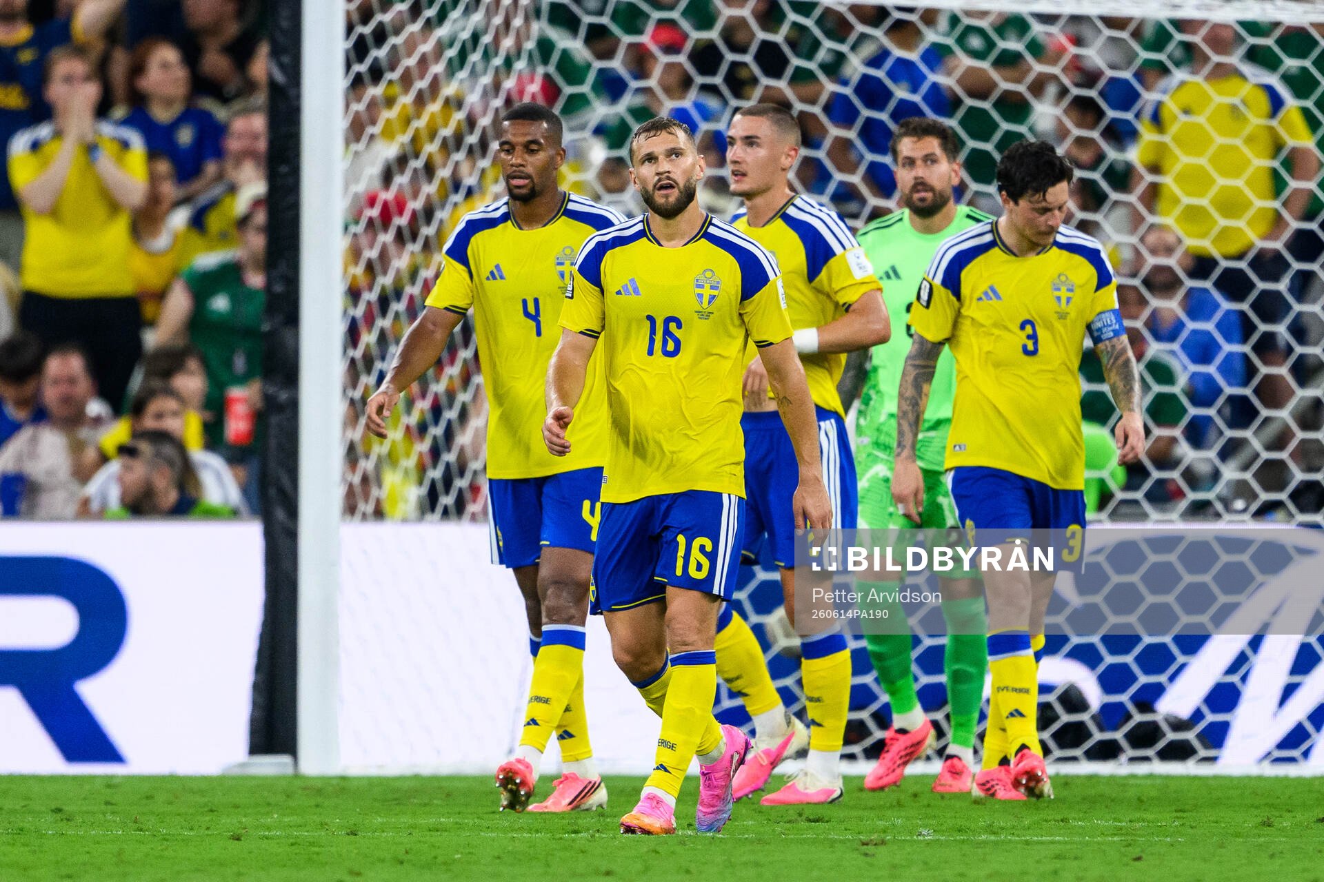 Jesper Karlström of Sweden looks dejected