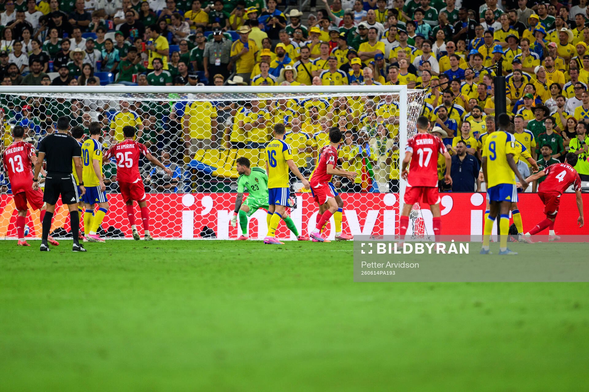 goalkeeper Kristoffer Nordfeldt of Sweden concedes 2-1