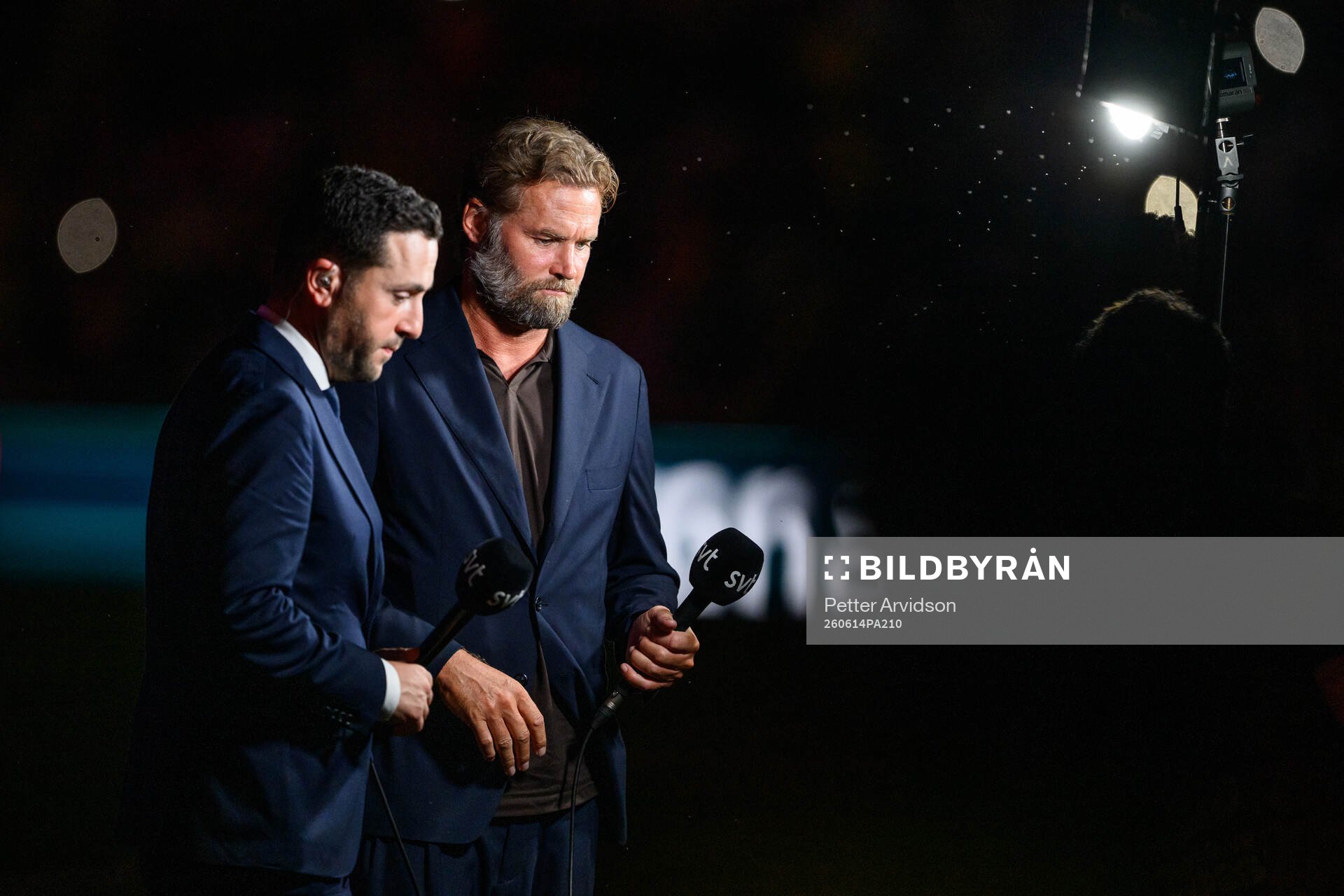 Johan Kücükaslan and Olof Mellberg from the Swedish