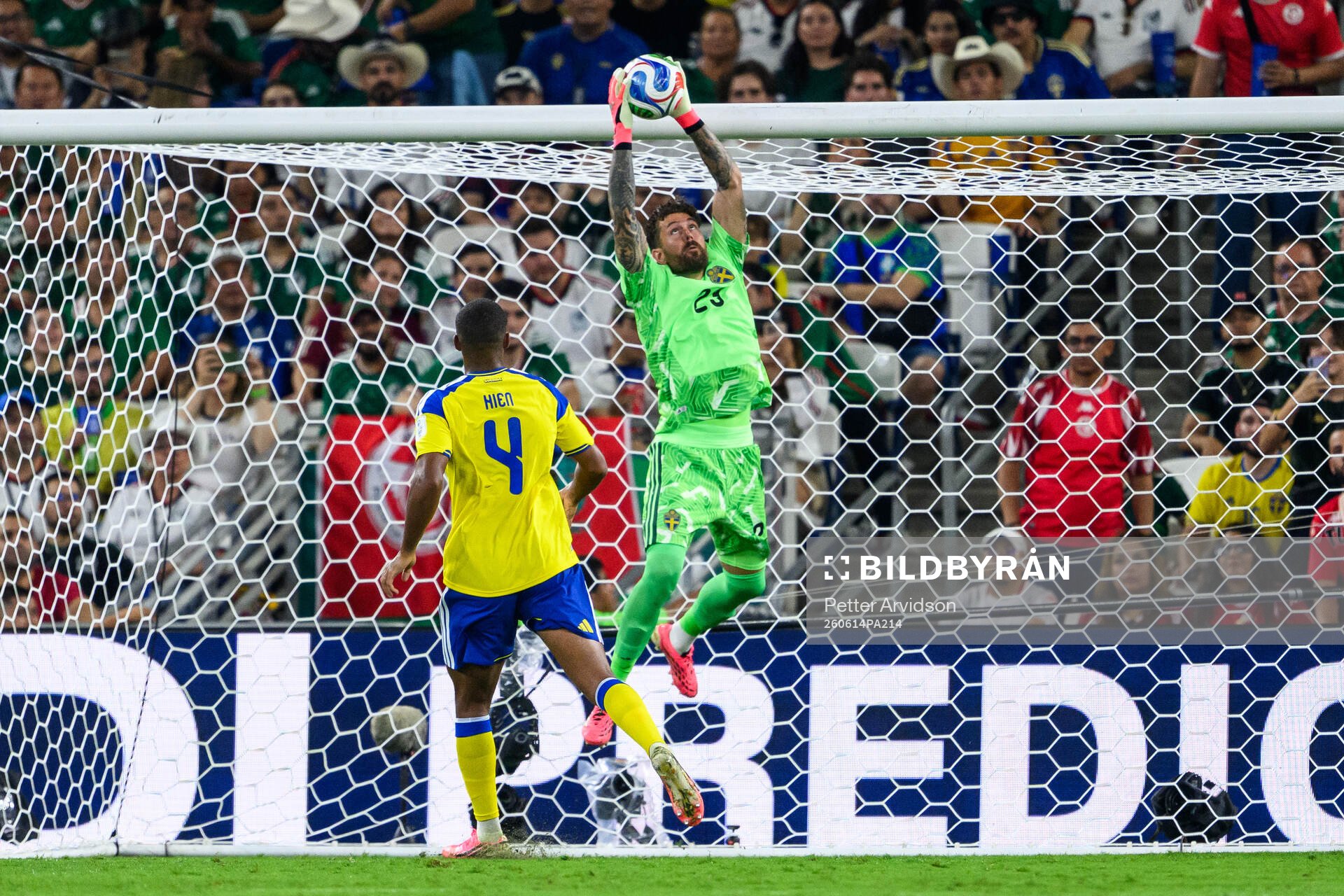 goalkeeper Kristoffer Nordfeldt of Sweden