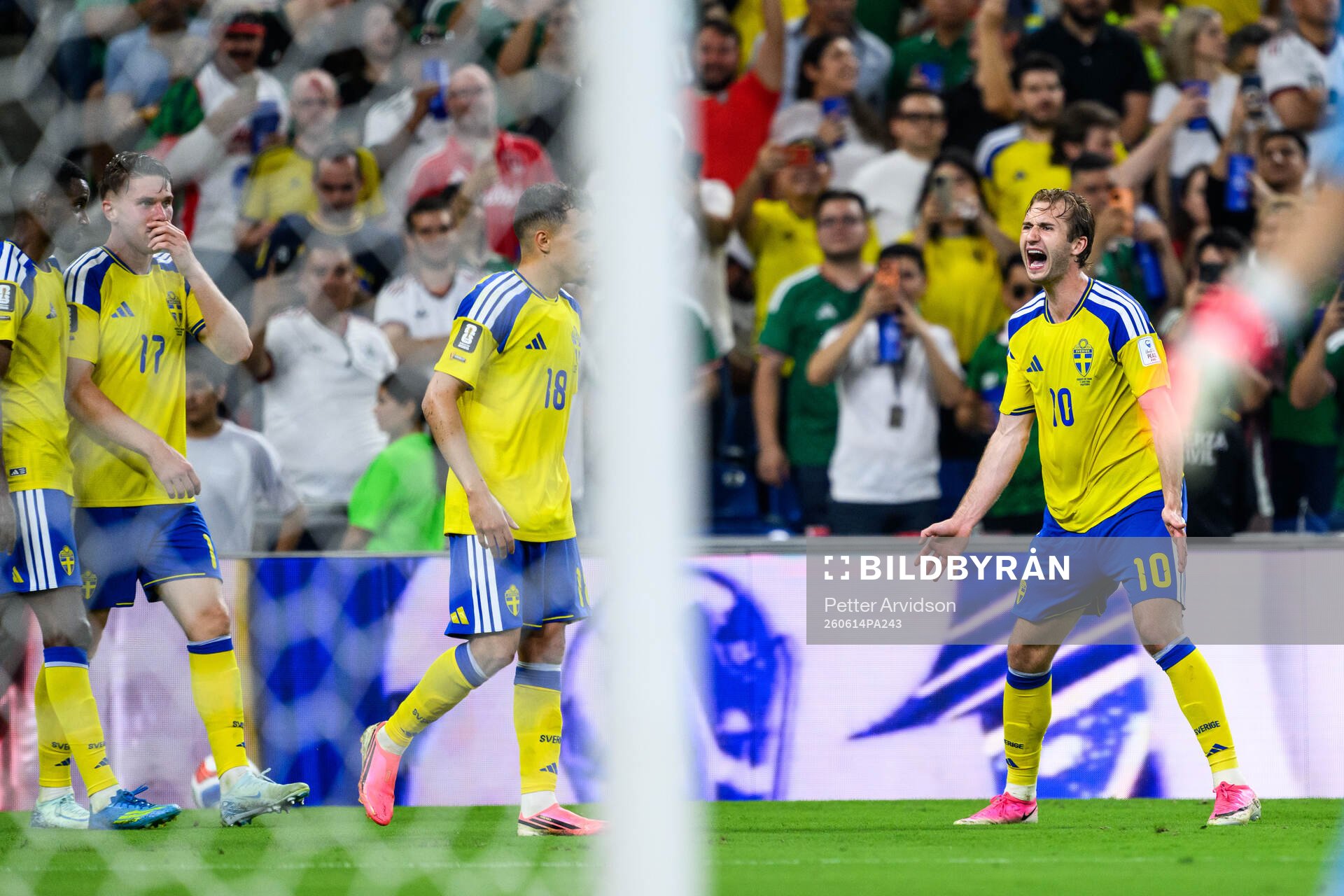 Benjamin Nygren of Sweden celebrates