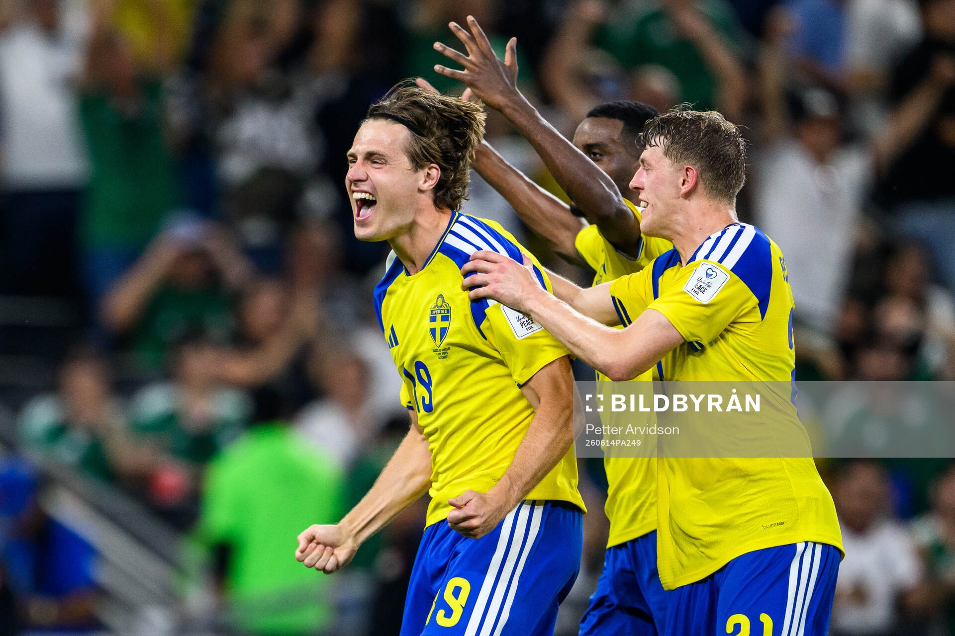 Mattias Svanberg of Sweden celebrates