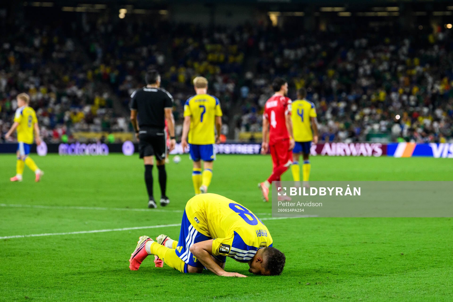 Yasin Ayari of Sweden celebrates