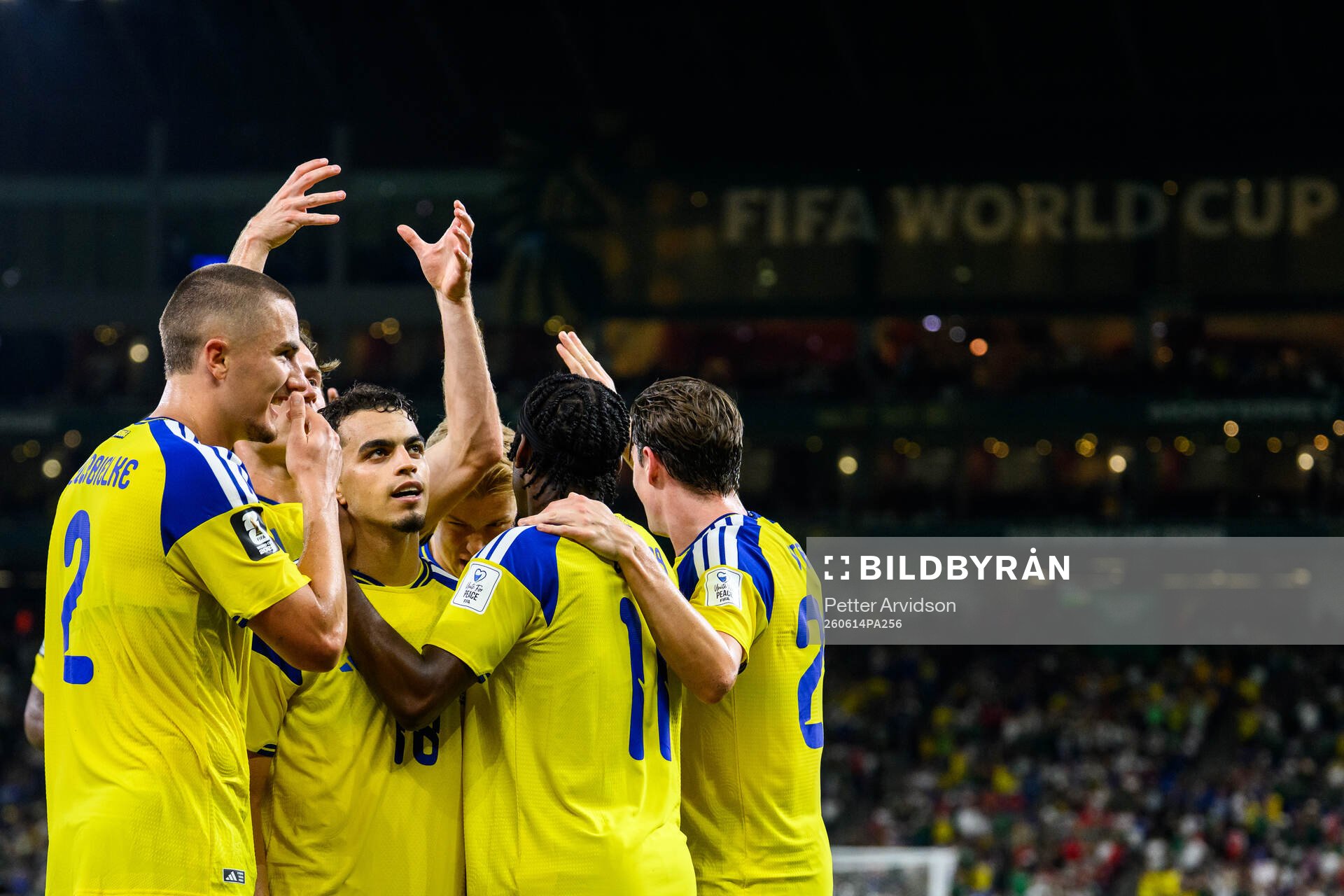 Yasin Ayari of Sweden celebrates