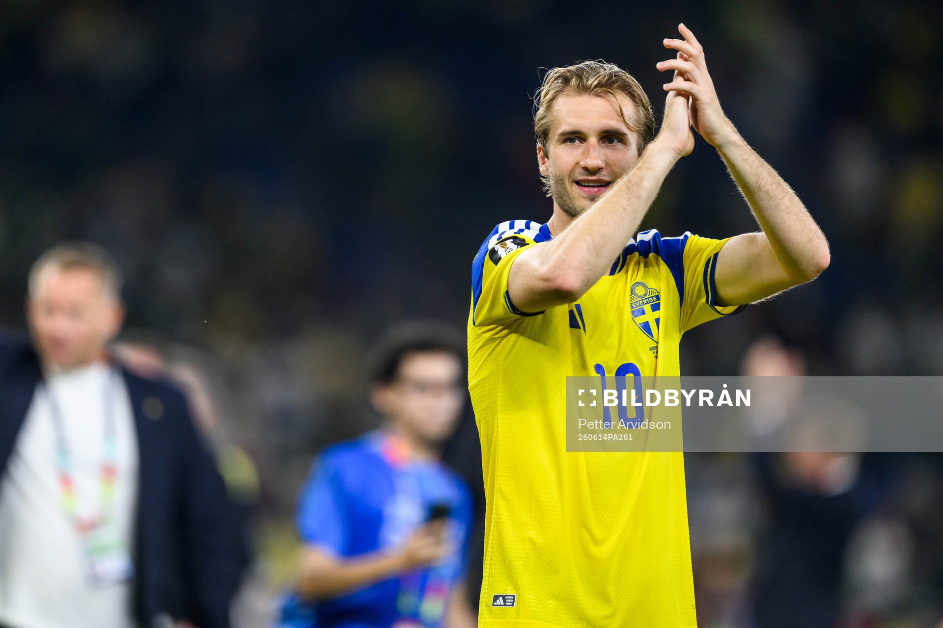Benjamin Nygren of Sweden celebrates