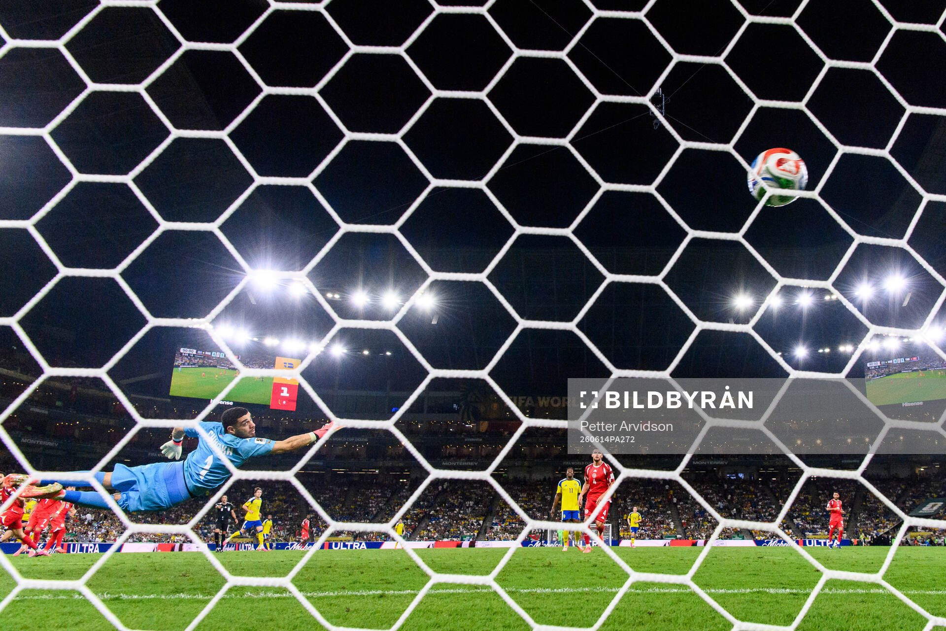 Yasin Ayari of Sweden scores 5-1