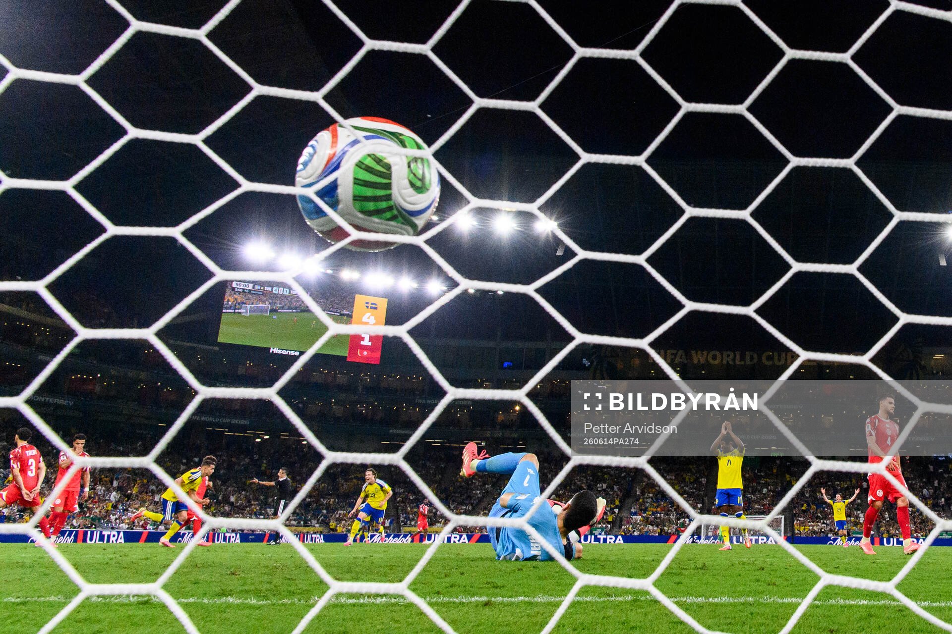 Yasin Ayari of Sweden scores 5-1
