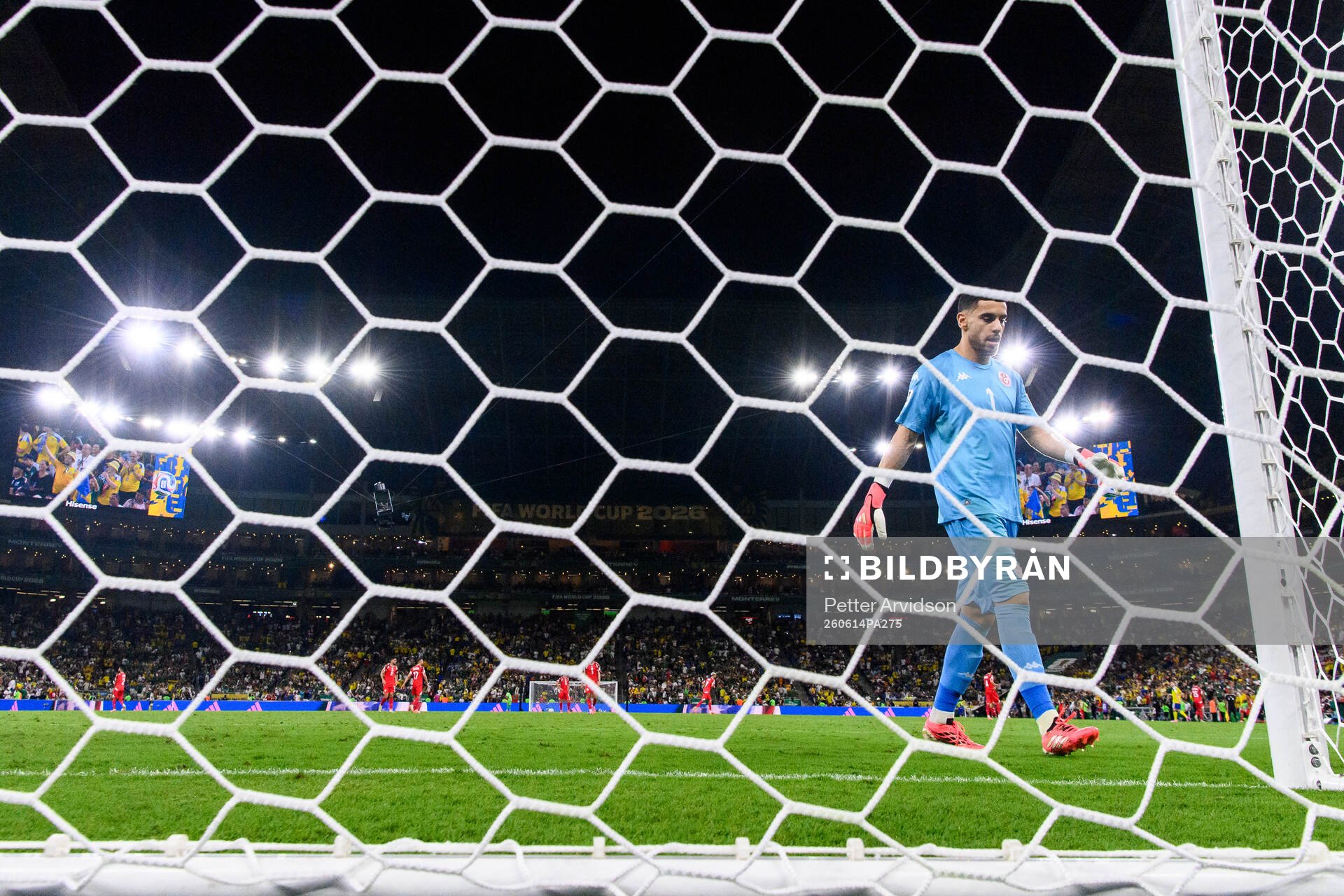 goalkeeper Mouhib Chamakh of Tunisia