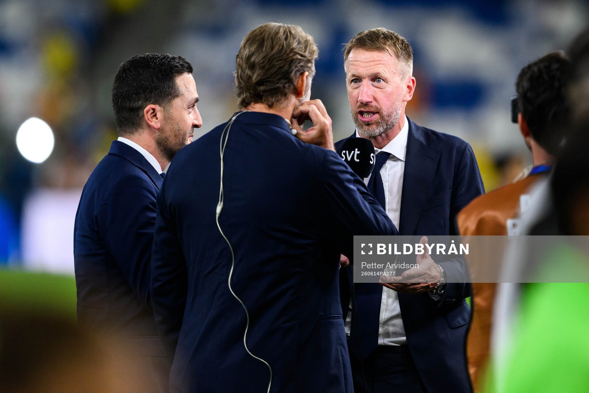 Head coach Graham Potter of Sweden in SVT’s studio