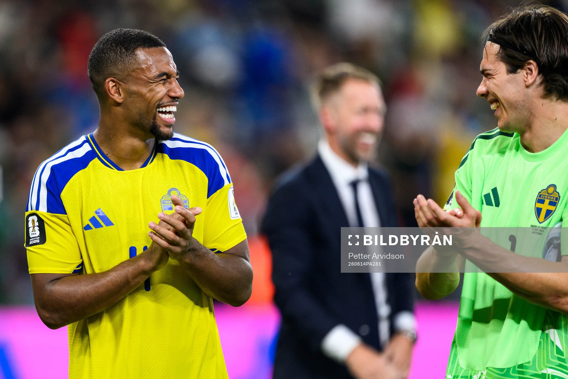 Isak Hien of Sweden celebrates