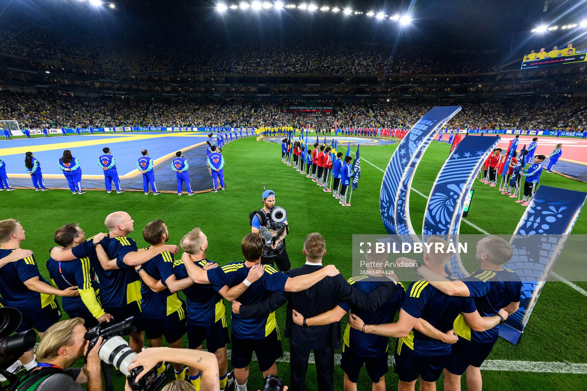Coaching staff and players of Sweden