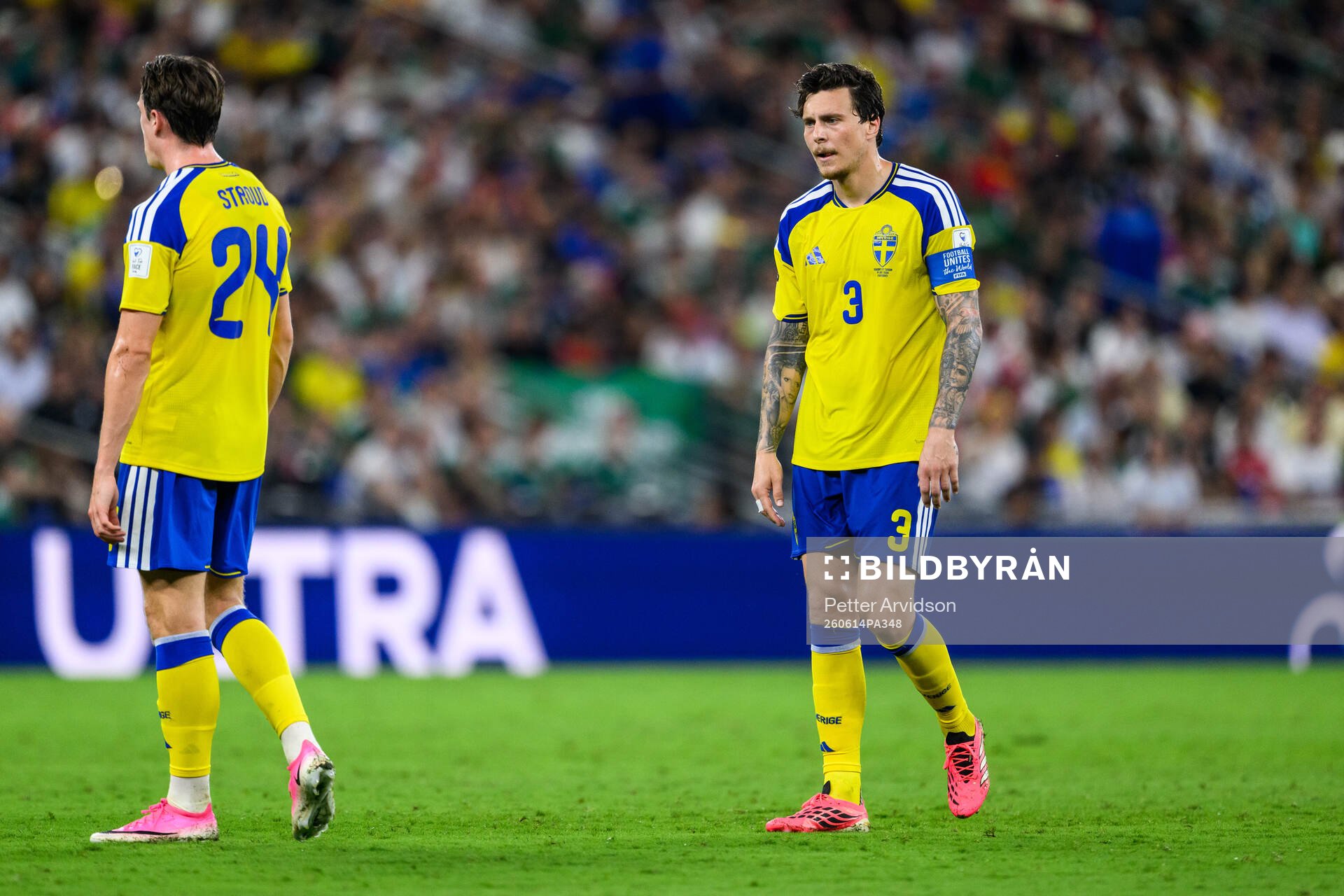 Victor Nilsson Lindelöf of Sweden looks dejected