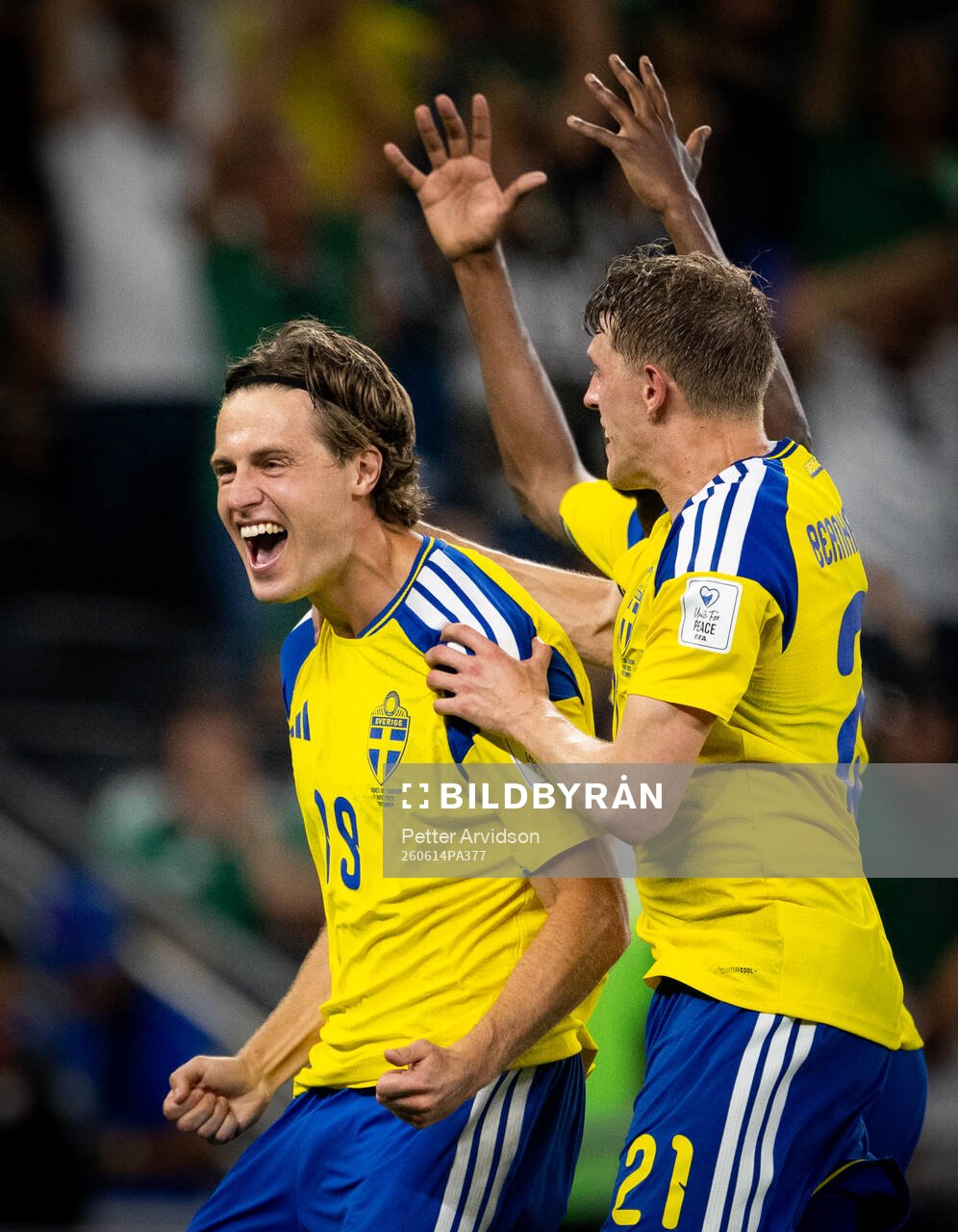 Mattias Svanberg of Sweden celebrates