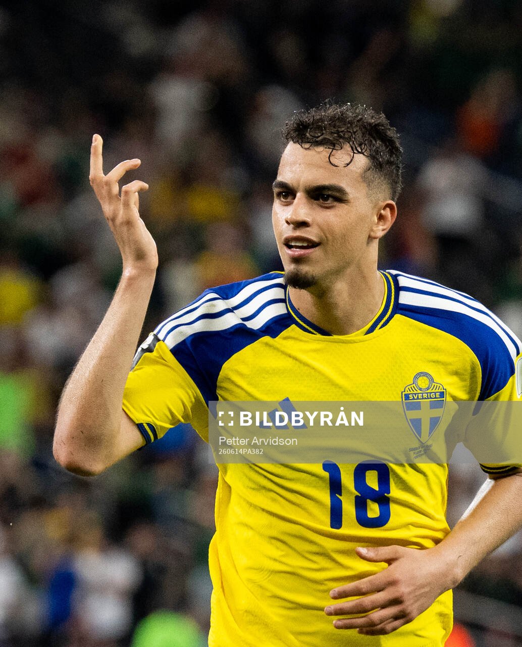 Yasin Ayari of Sweden celebrates