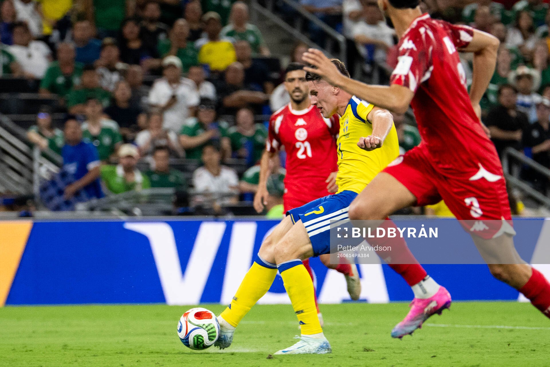 Viktor Gyökeres of Sweden scores the 3-1 goal