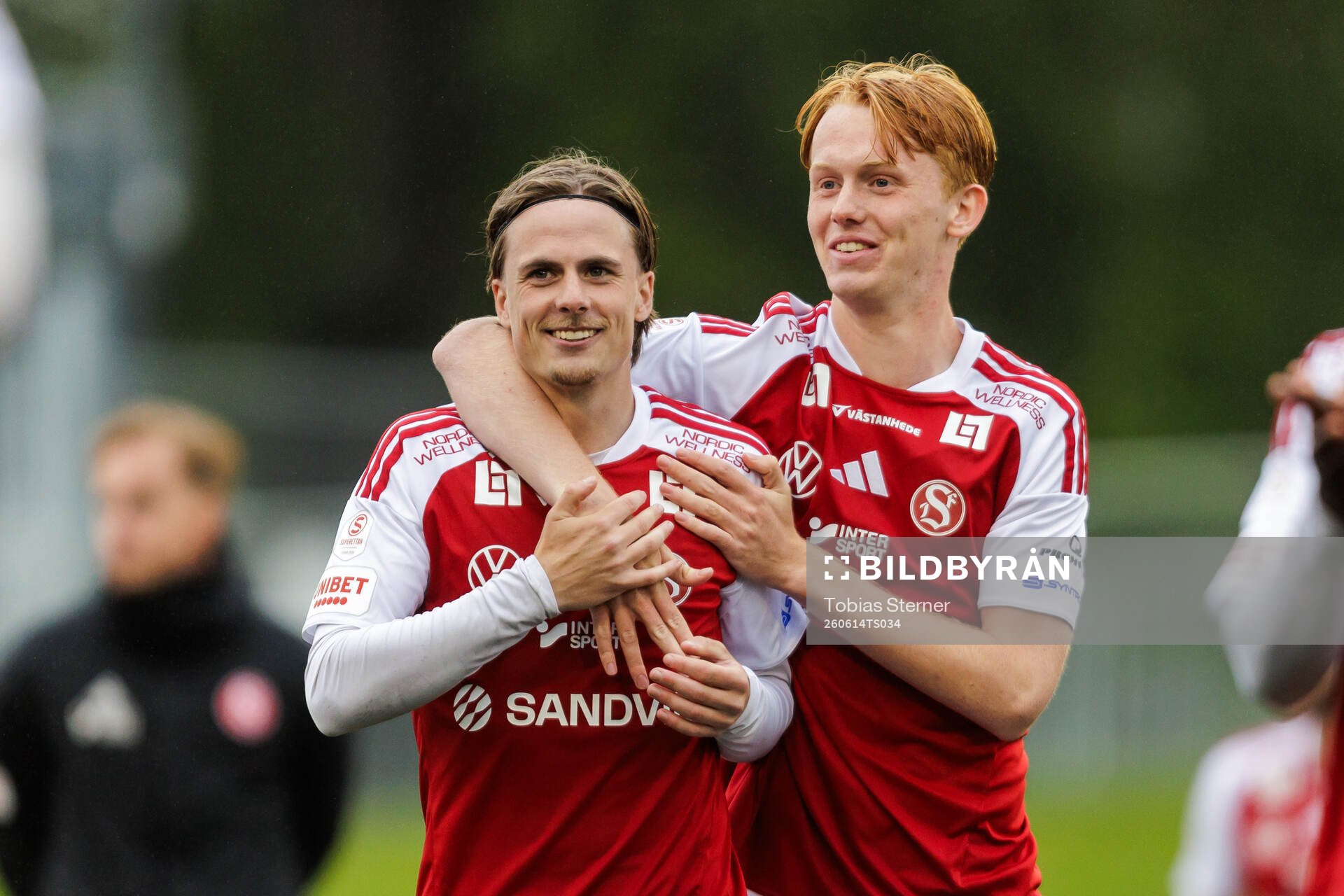 Sandvikens Johan Arvidsson och Fabian Andersson jublar