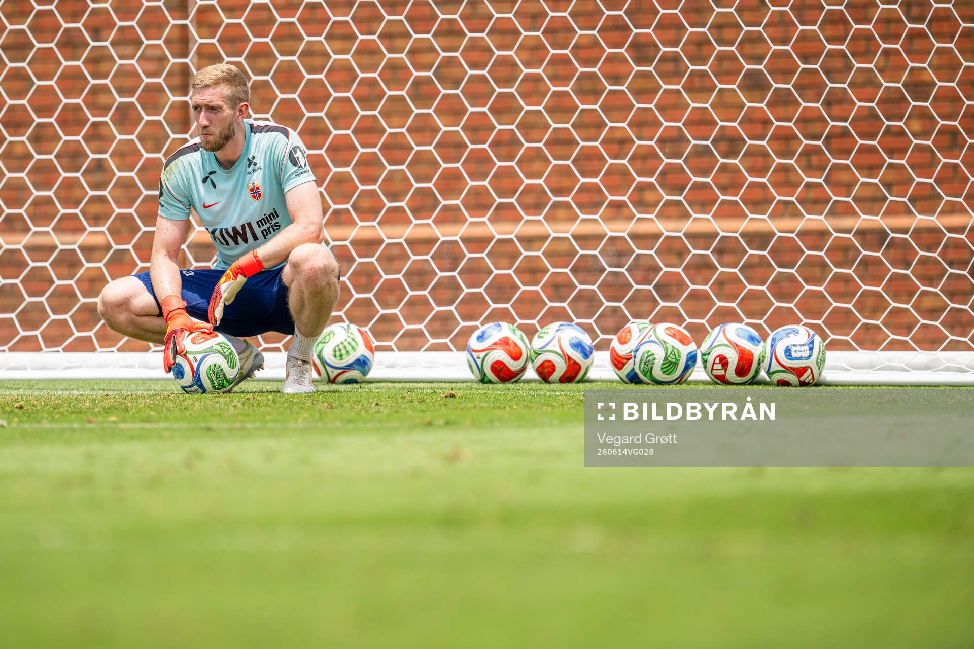 Goalkeeper Egil Selvik of the Norwegian national football