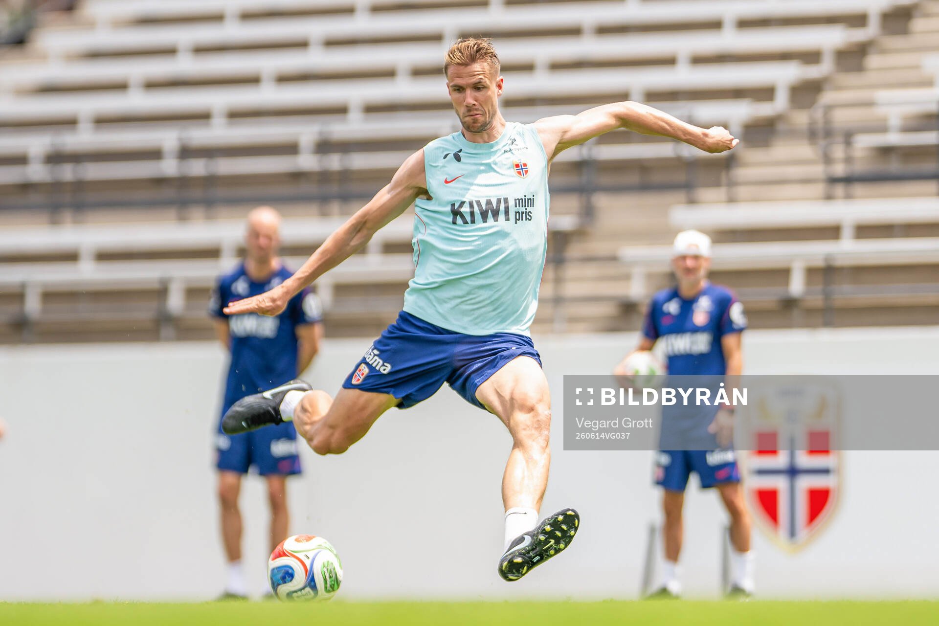 Kristoffer Ajer of the Norwegian national football team at