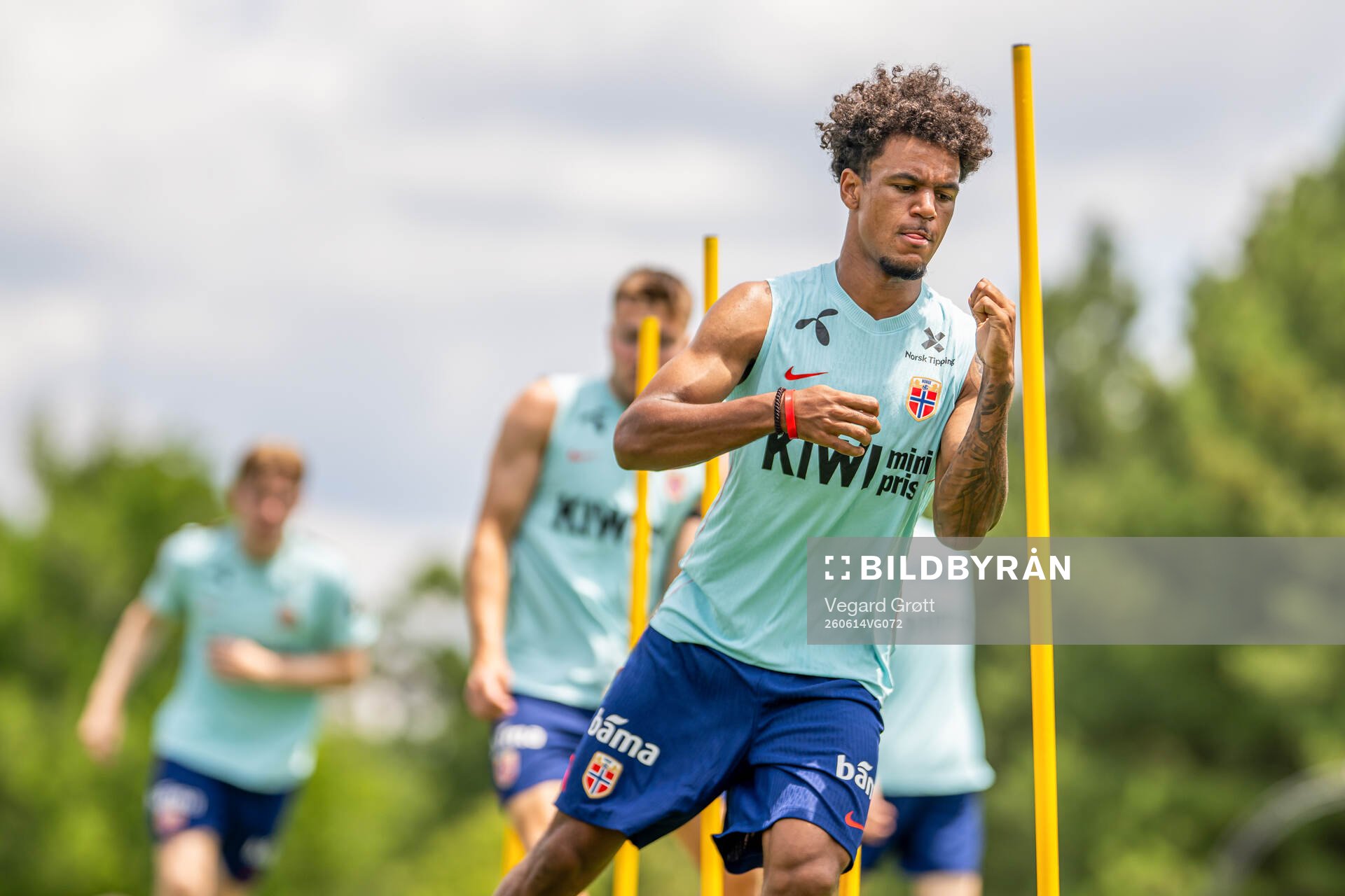 Oscar Bobb of the Norwegian national football team at a