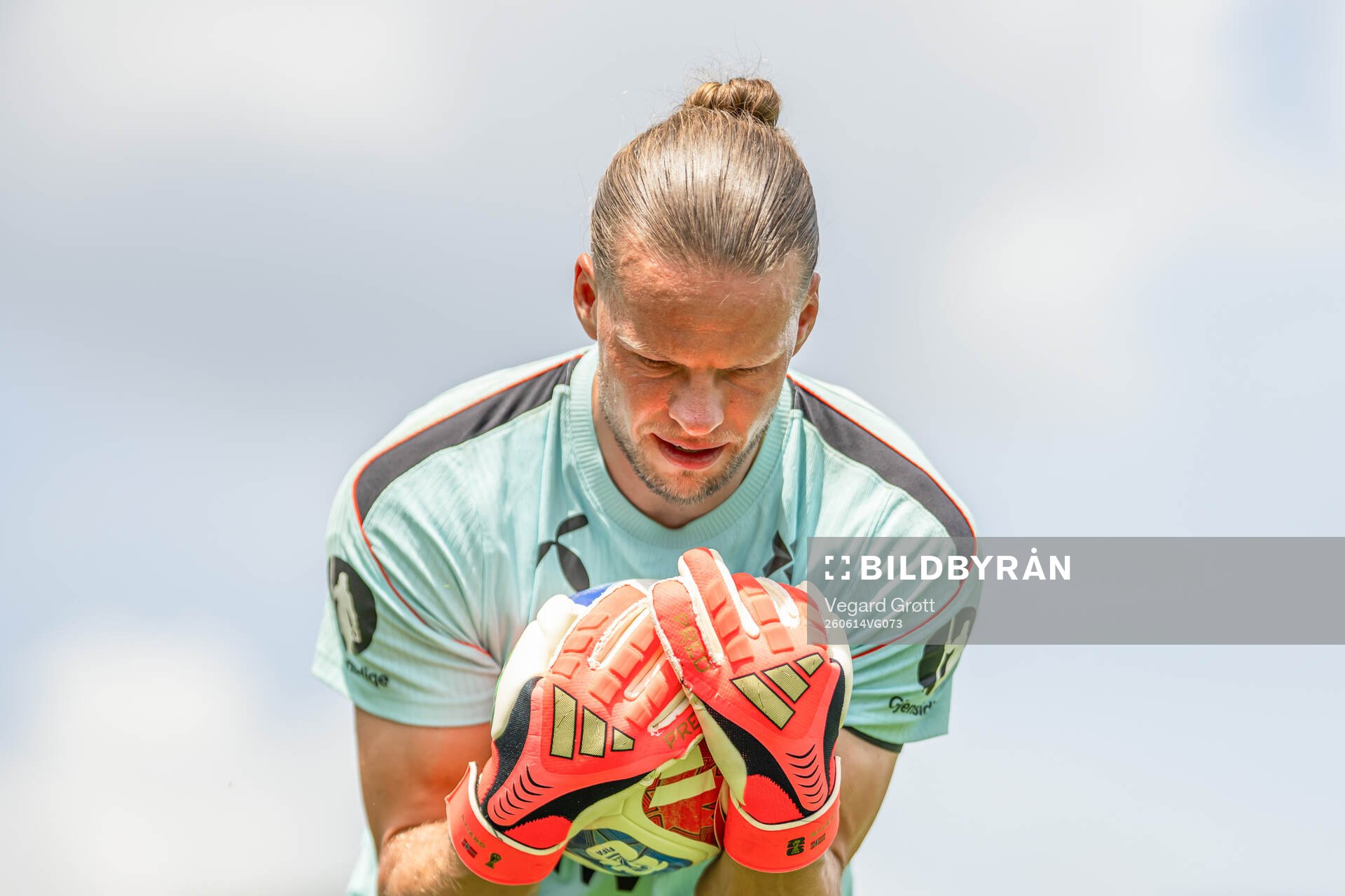 Goalkeeper Ørjan Håskjold Nyland of the Norwegian