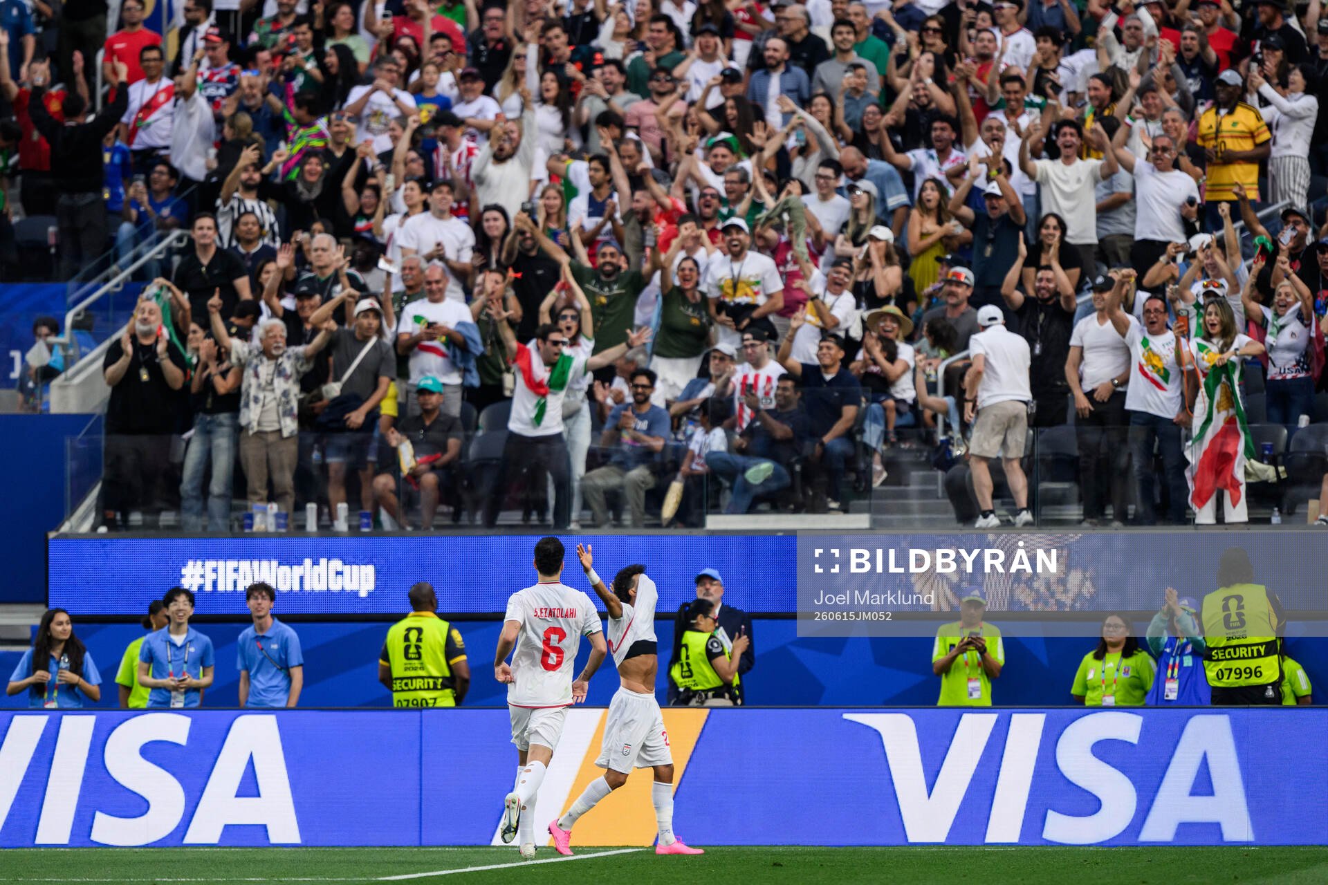 Ramin Rezaeian of Iran celebrates