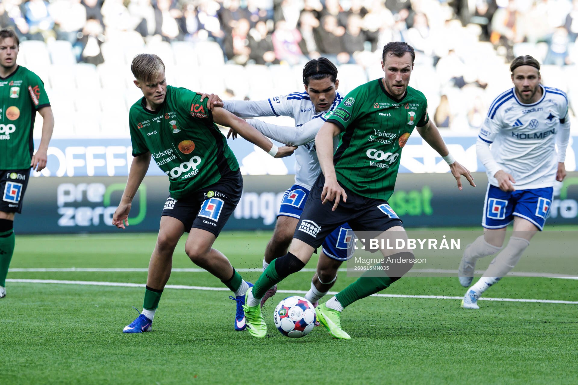 Varbergs Edvin Tellgren och IFK Norrköpings Noel Sernelius