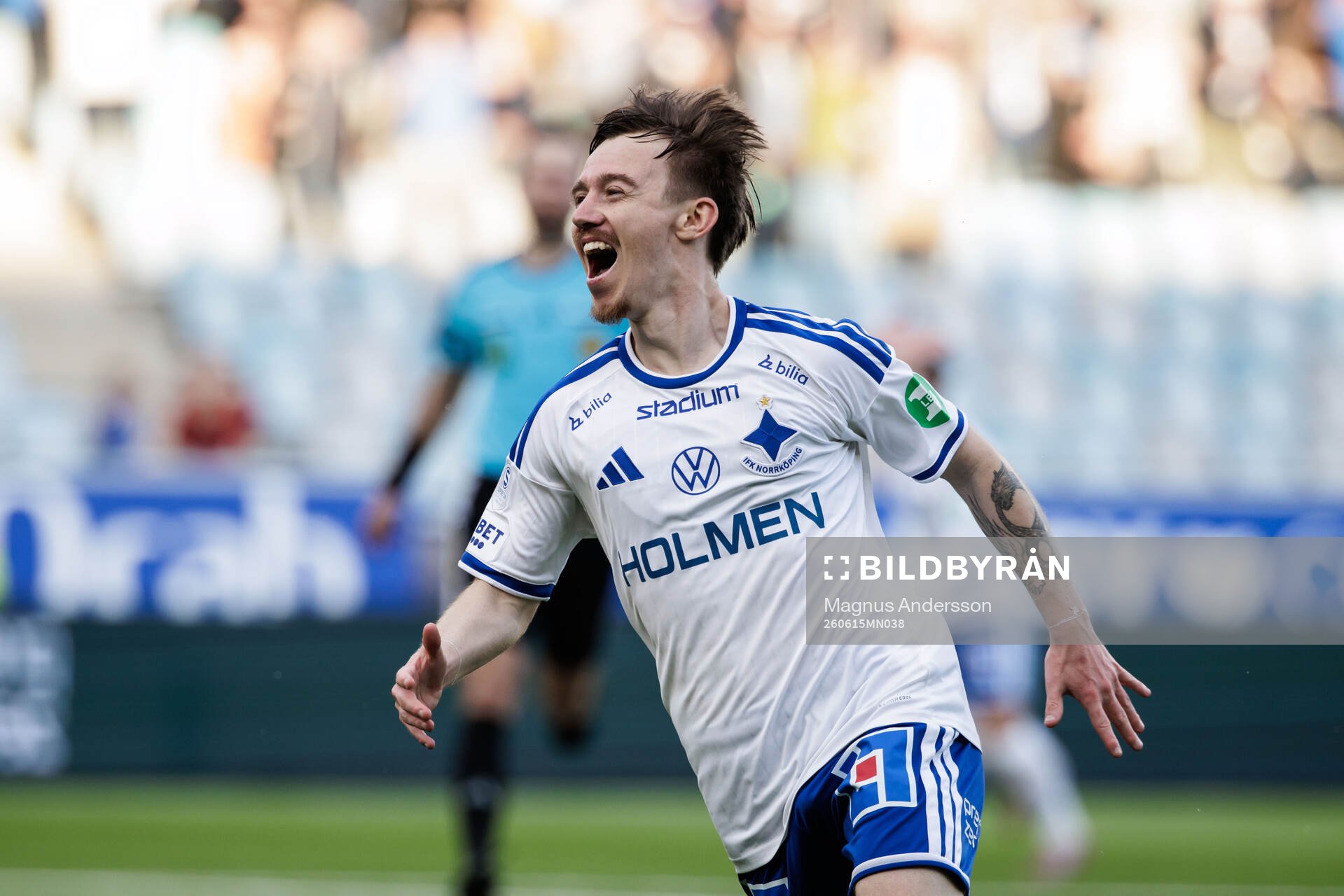 IFK Norrköpings Ryan Nelson jublar