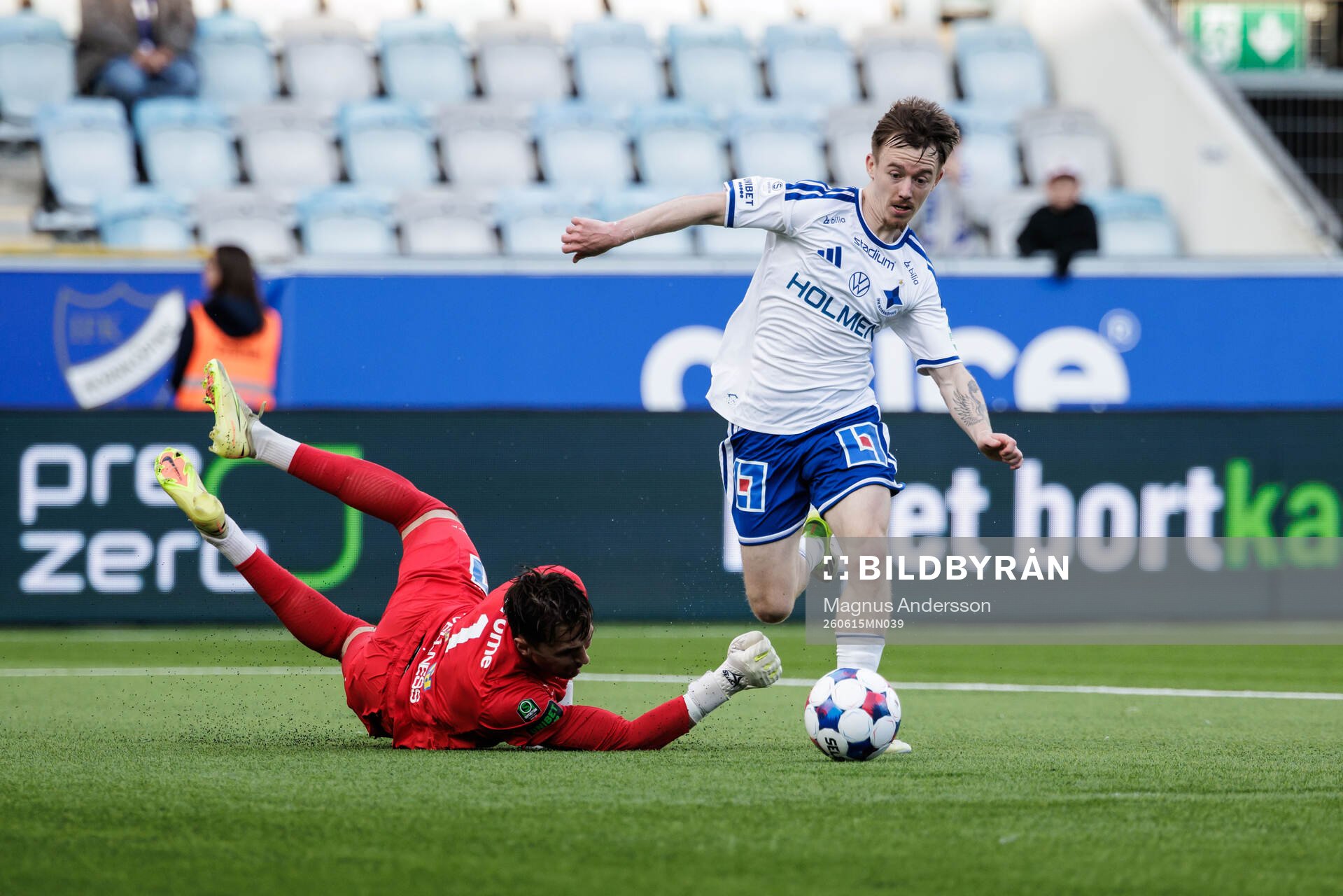 Varbergs målvakt Oscar Ekman och IFK Norrköpings Ryan