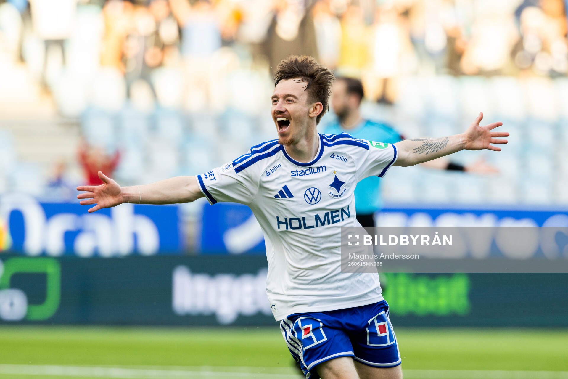IFK Norrköpings Ryan Nelson jublar