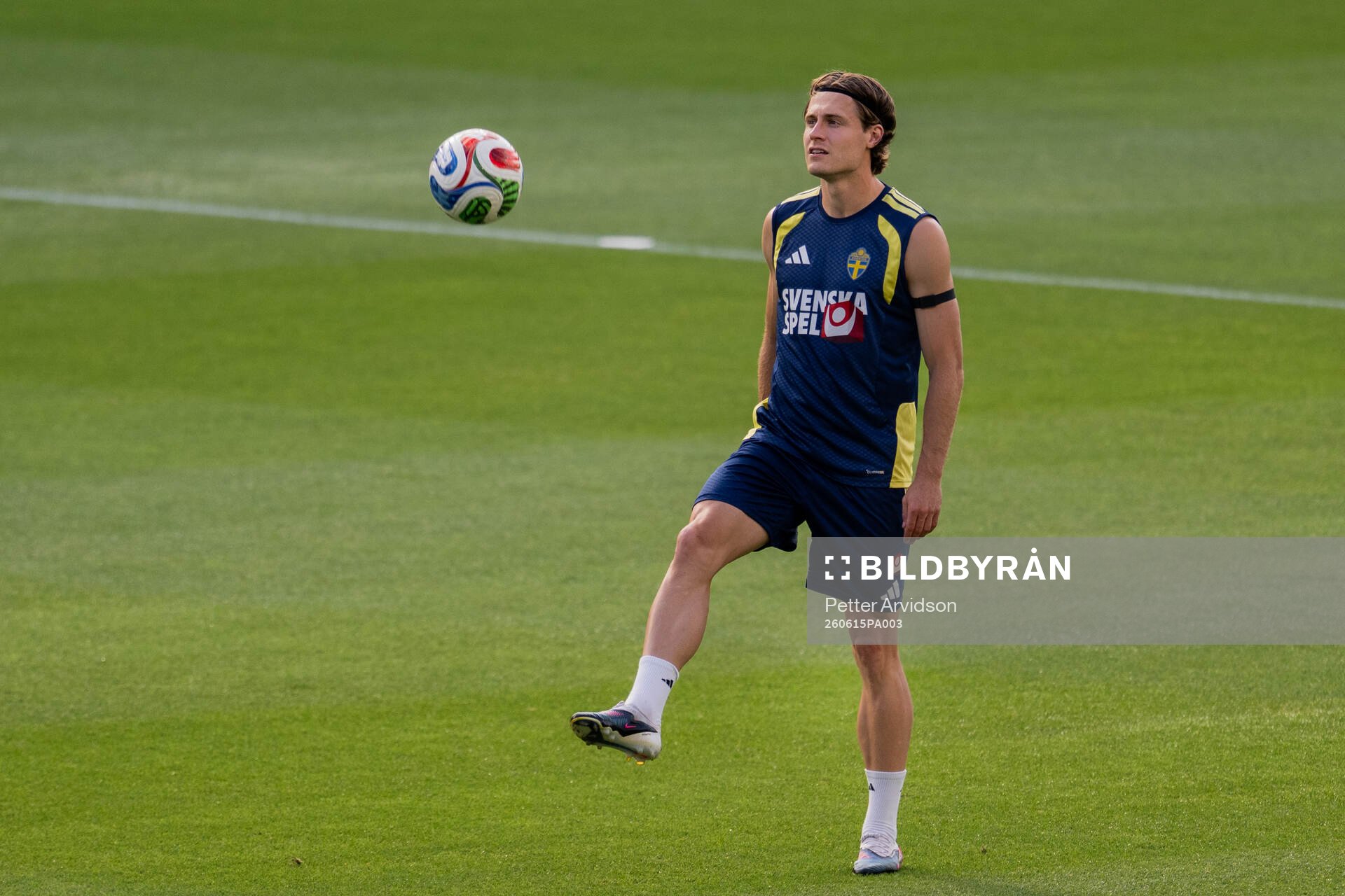 Mattias Svanberg of the Swedish national football team at a