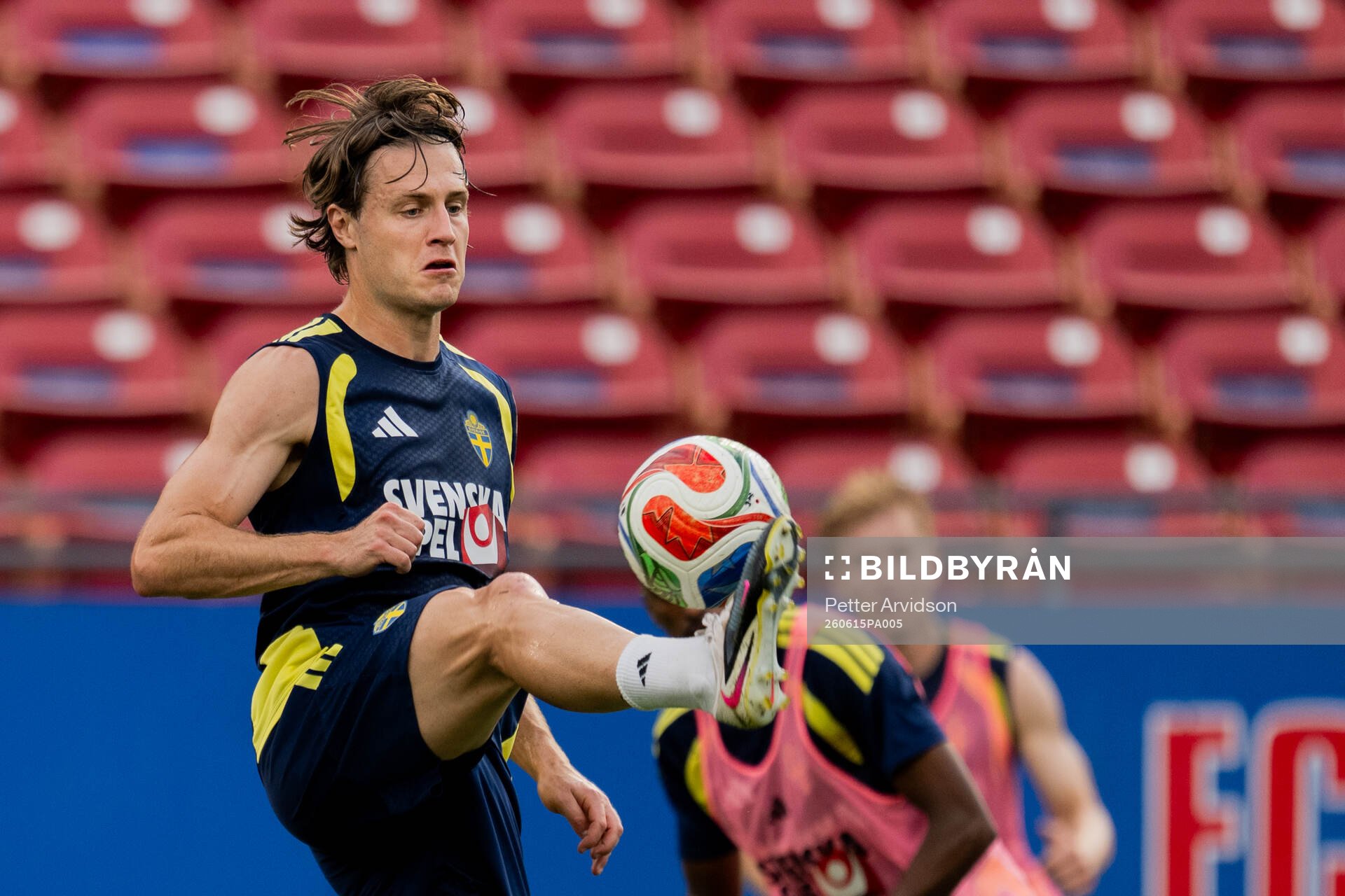 Mattias Svanberg of the Swedish national football team at a