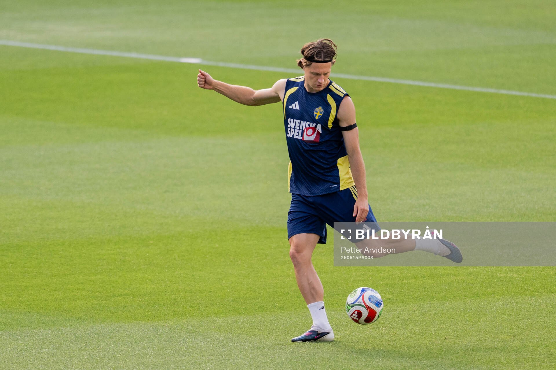 Mattias Svanberg of the Swedish national football team at a
