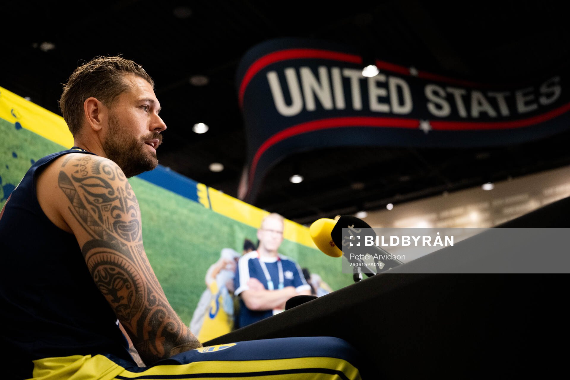 Goalkeeper Kristoffer Nordfeldt of the Swedish men's