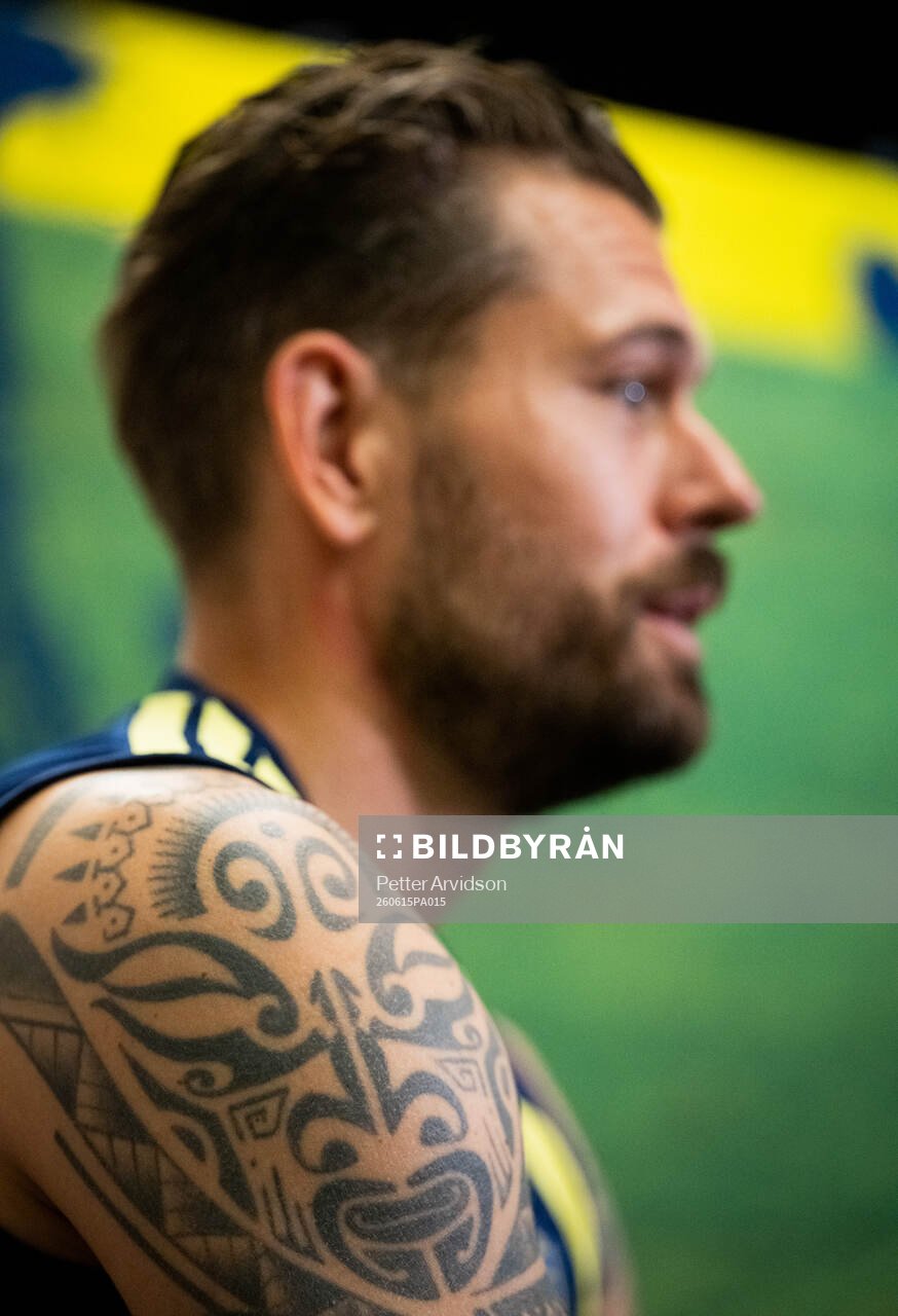 Goalkeeper Kristoffer Nordfeldt of the Swedish men's