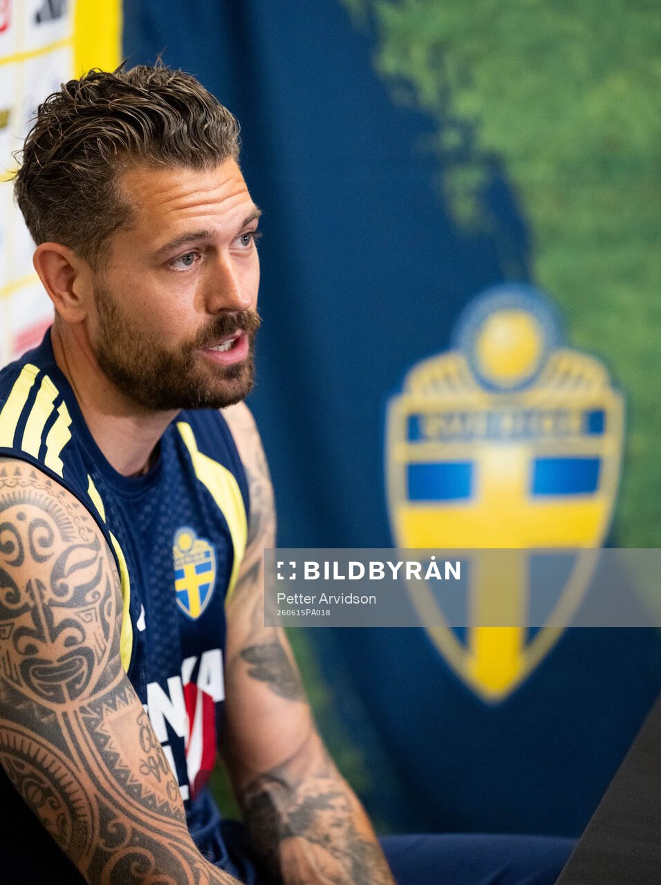 Goalkeeper Kristoffer Nordfeldt of the Swedish men's