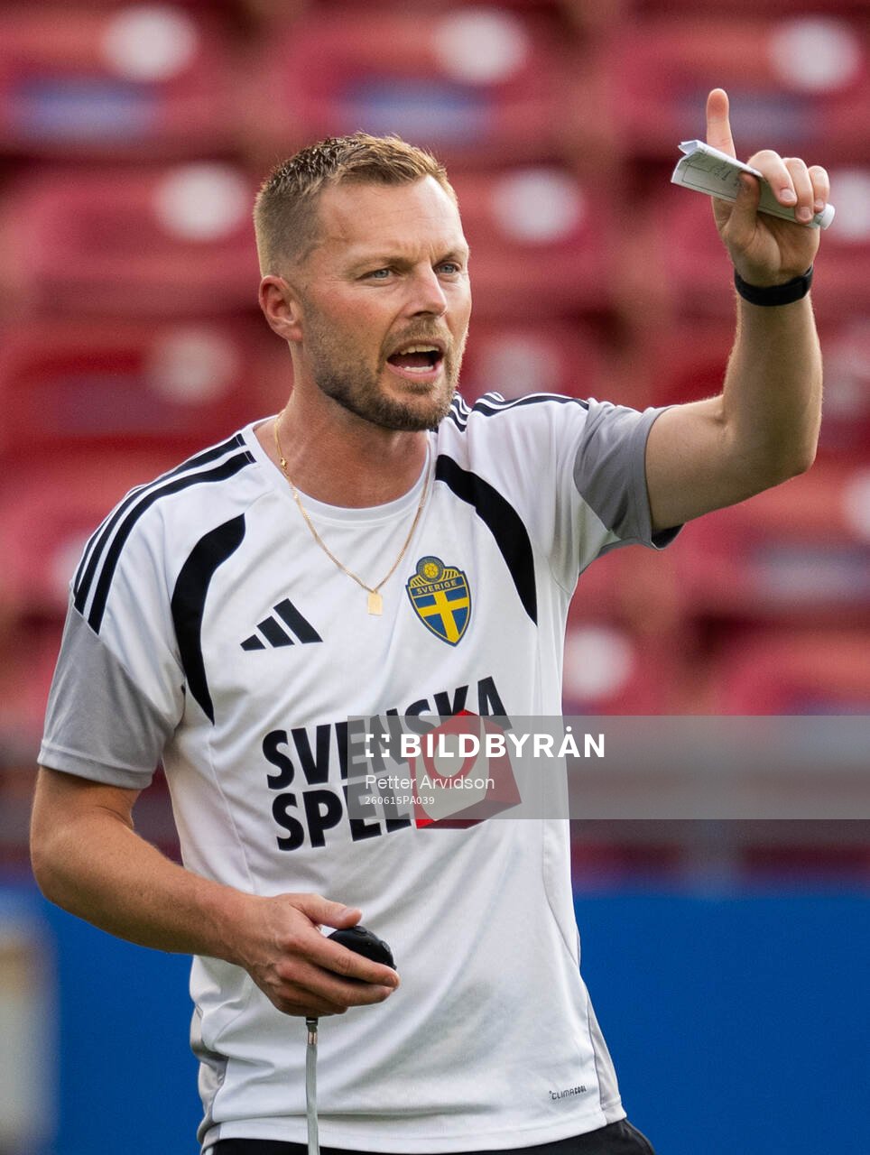 Assistant coach Sebastian Larsson of the Swedish national